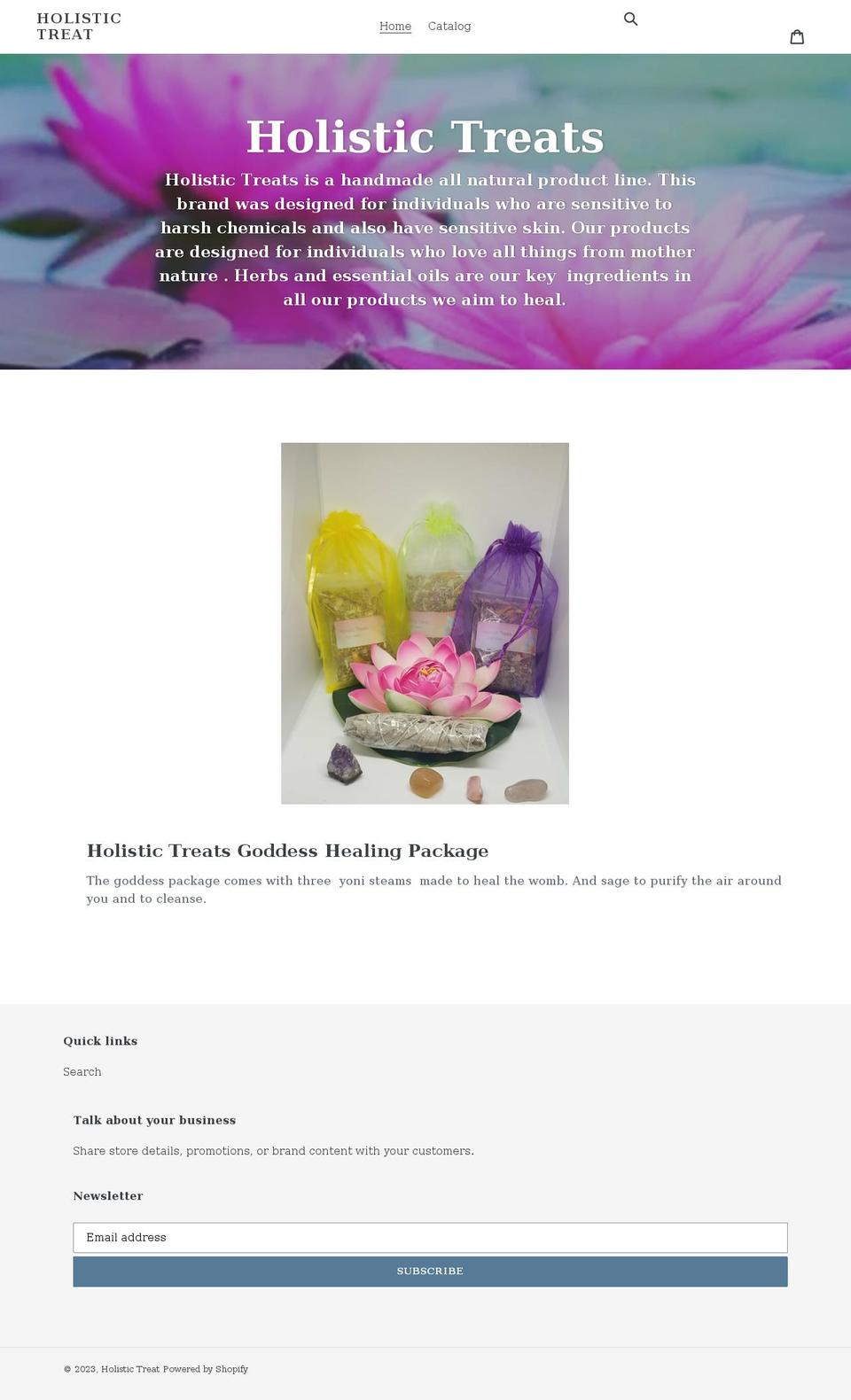 holistictreats.org shopify website screenshot