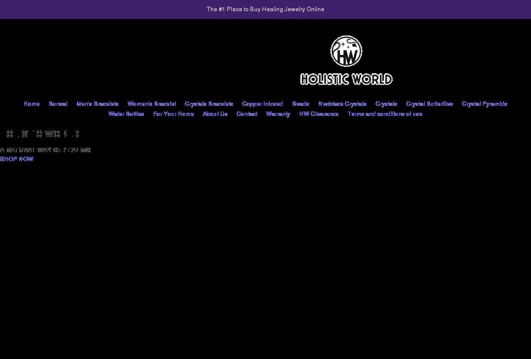 holisticworldus.com shopify website screenshot