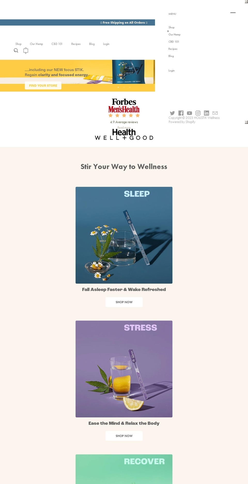 holistikwellness.com shopify website screenshot
