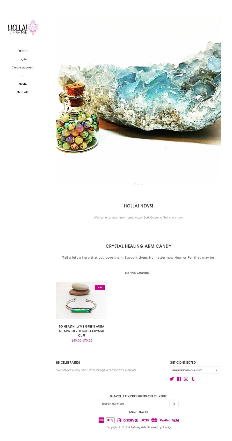 hollaformymala.com shopify website screenshot