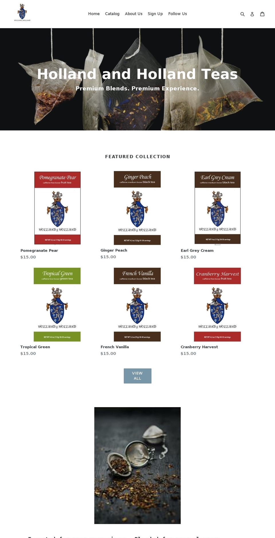 hollandandhollandent.com — Shopify storefront screenshot