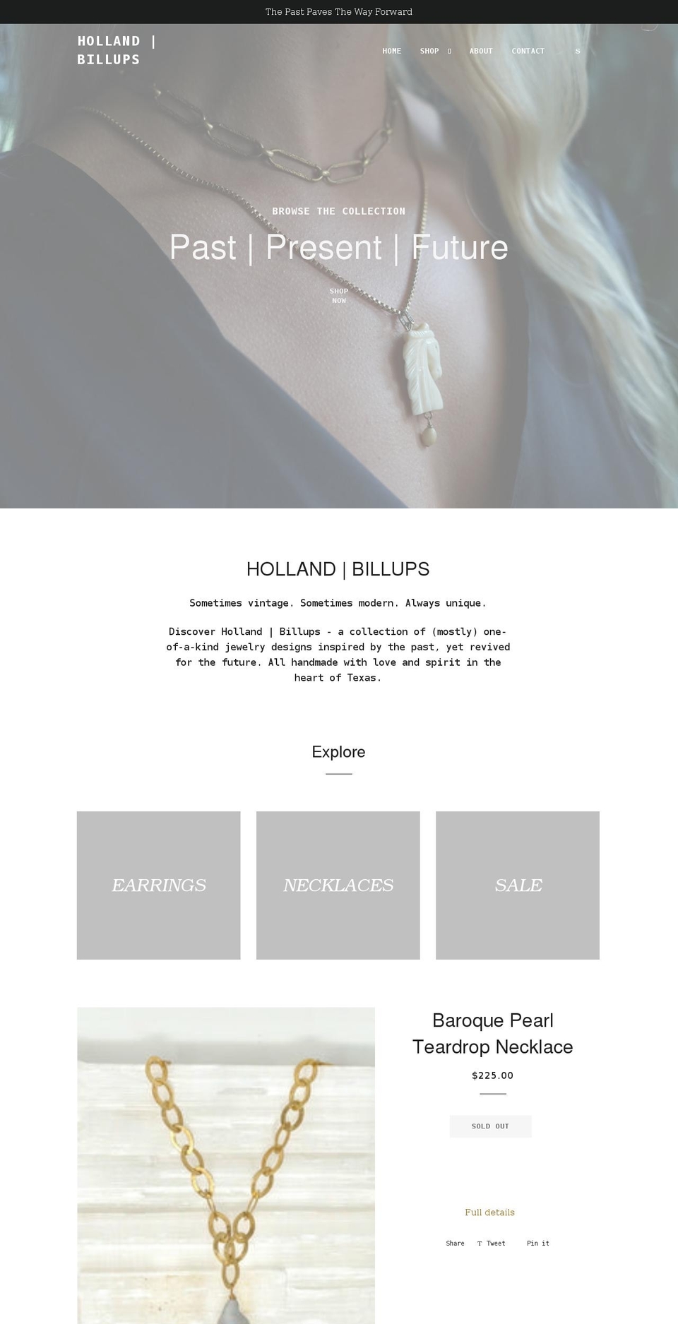 hollandbillups.com shopify website screenshot