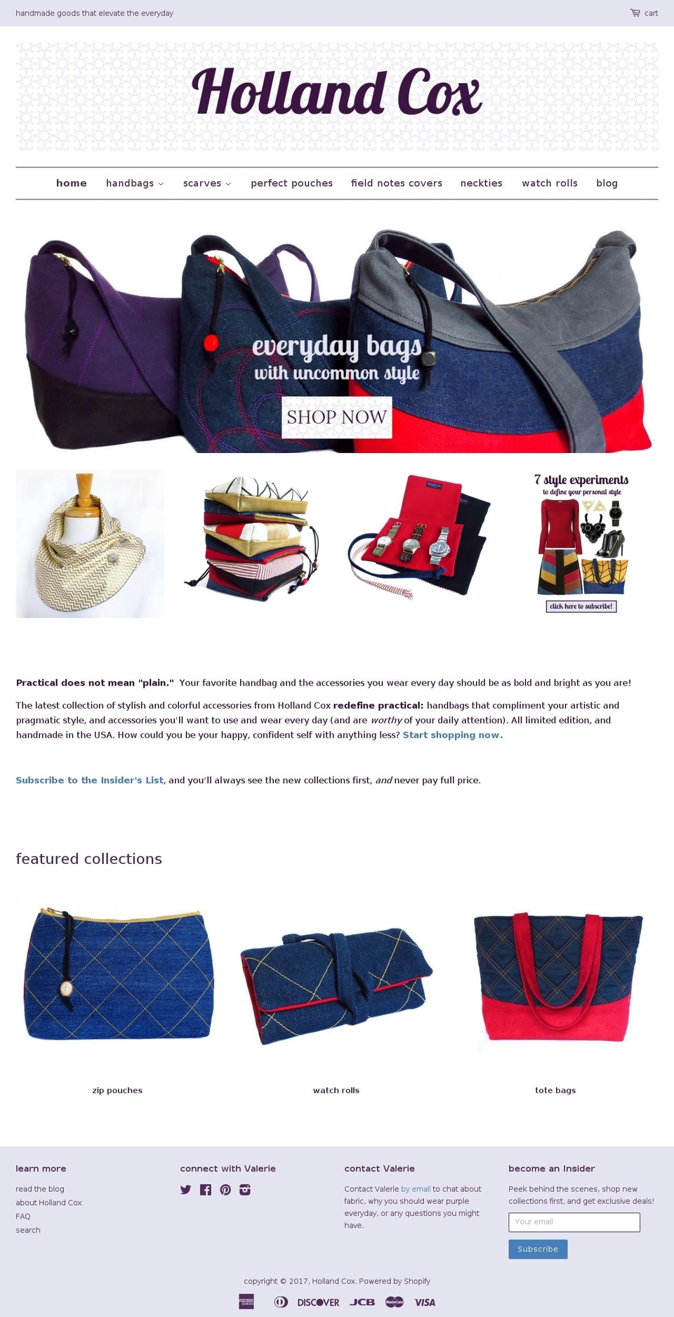 hollandcox.com shopify website screenshot