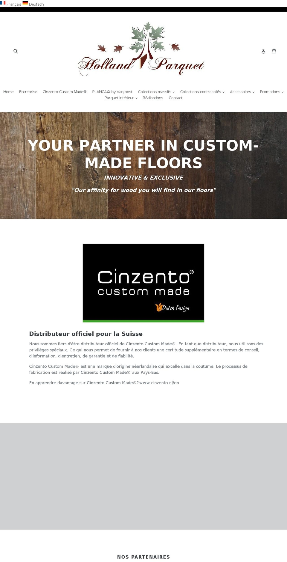 hollandparquet.com shopify website screenshot