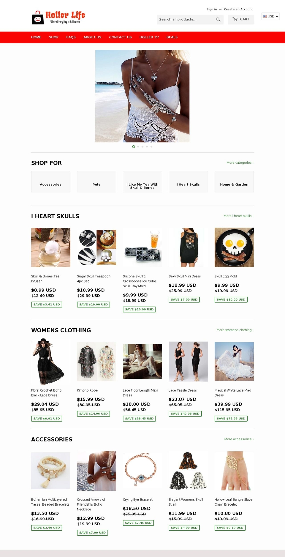 hollerlife.co shopify website screenshot