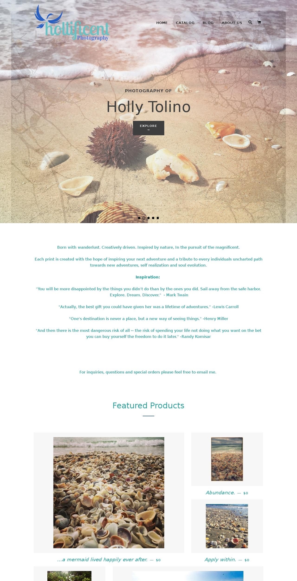 hollificent.com shopify website screenshot