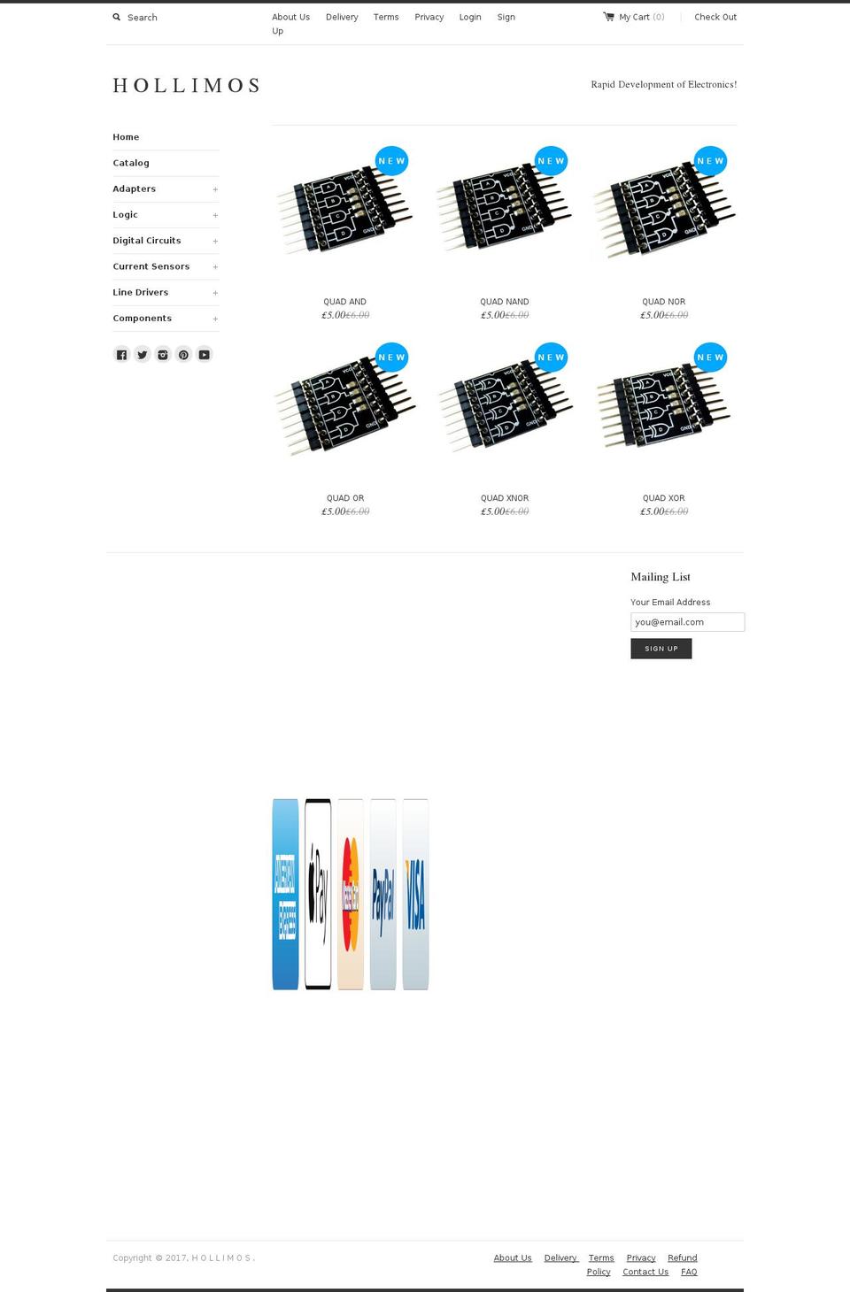 hollimos.com shopify website screenshot