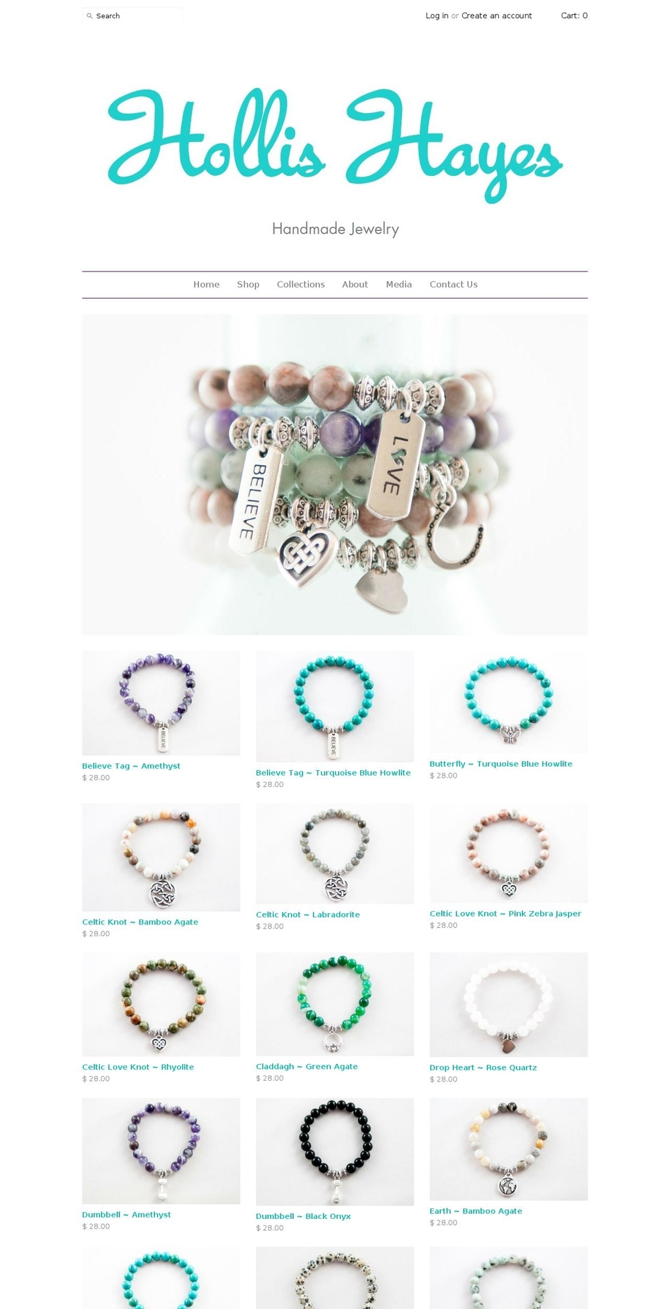 hollishayes.com shopify website screenshot
