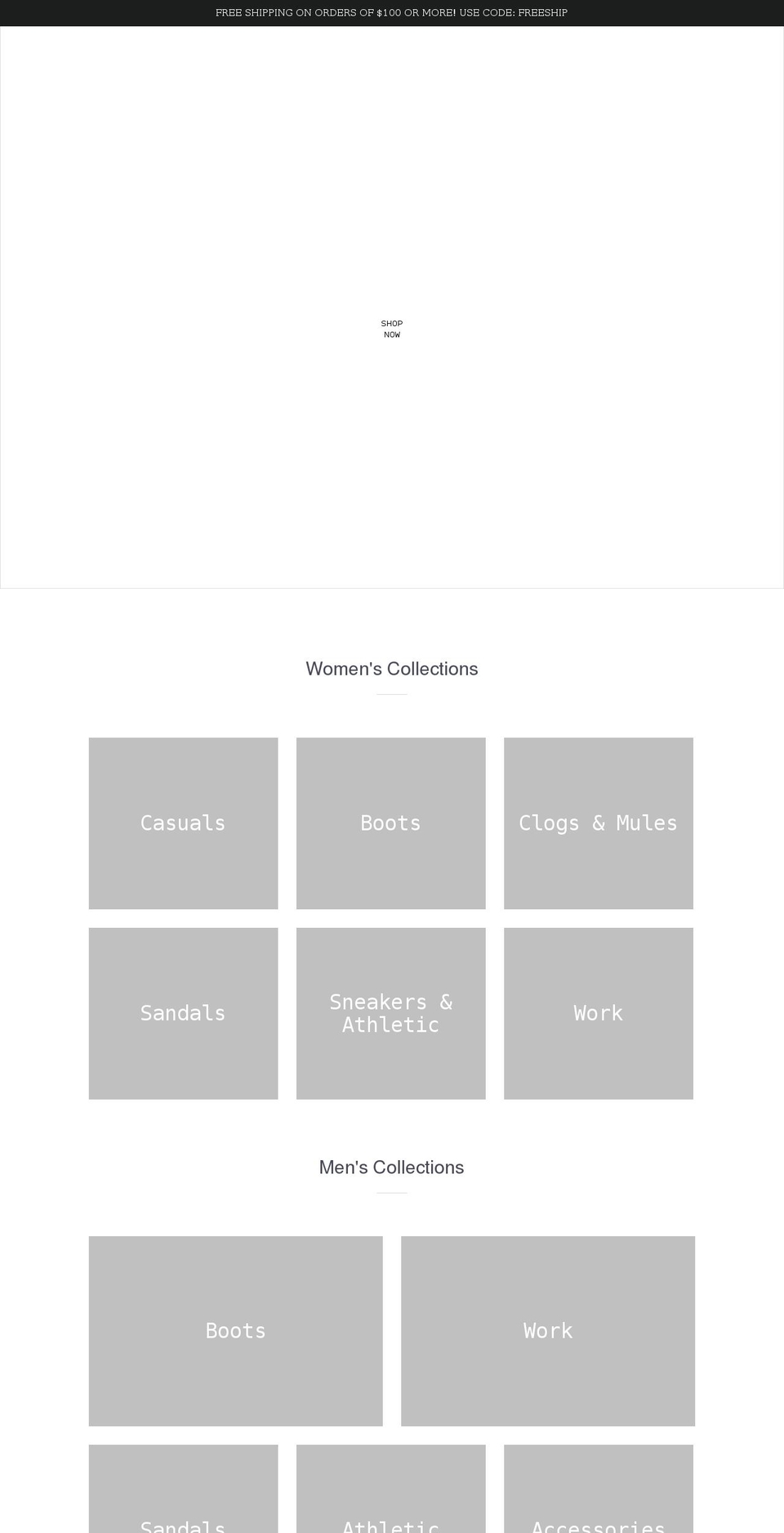 hollistercomfortshoes.com shopify website screenshot