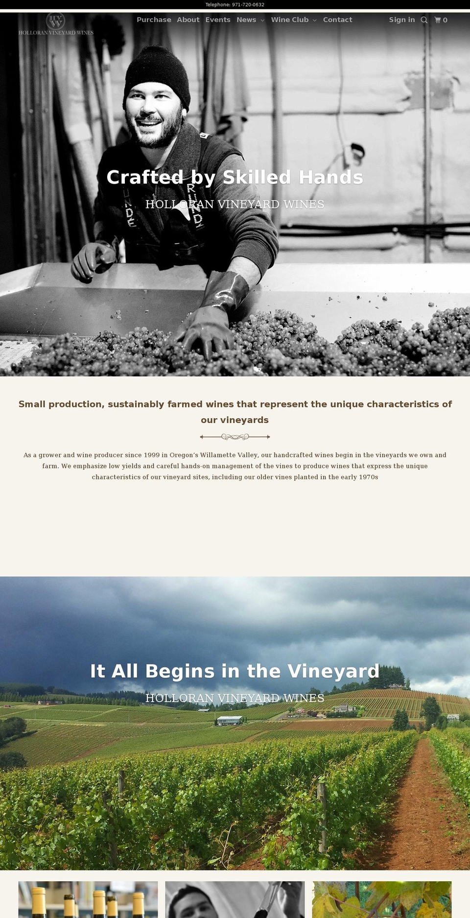 holloranvineyardwines.com shopify website screenshot
