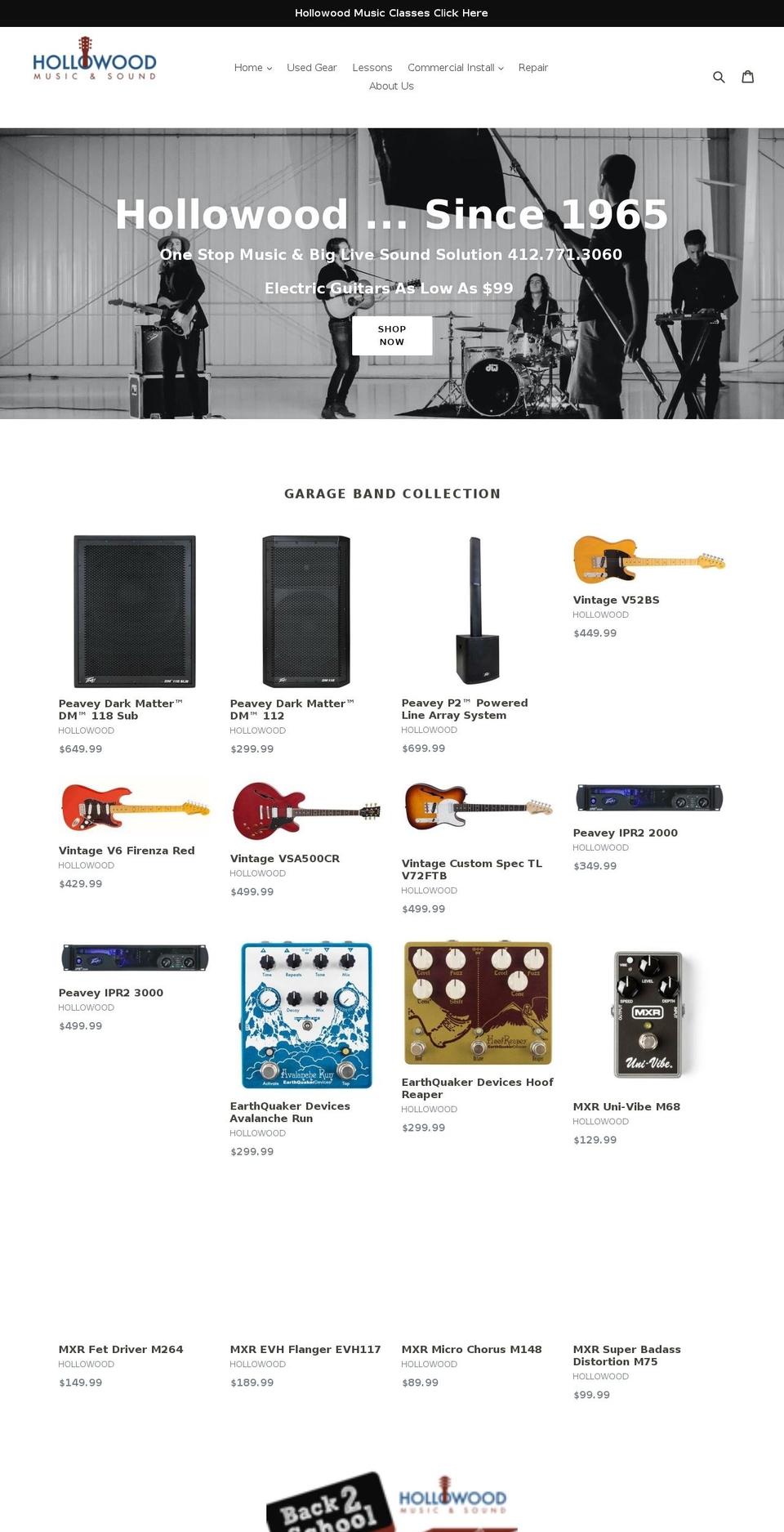 hollowood.com — Shopify storefront screenshot