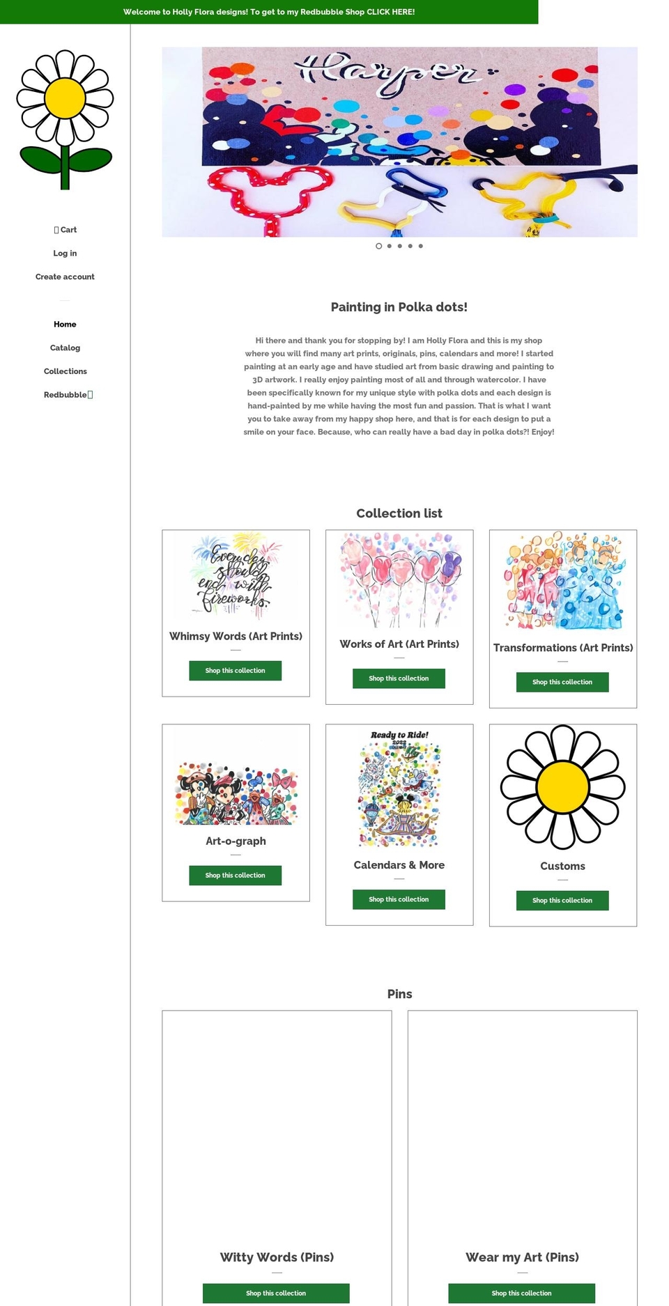 holly-flora-designs.myshopify.com shopify website screenshot