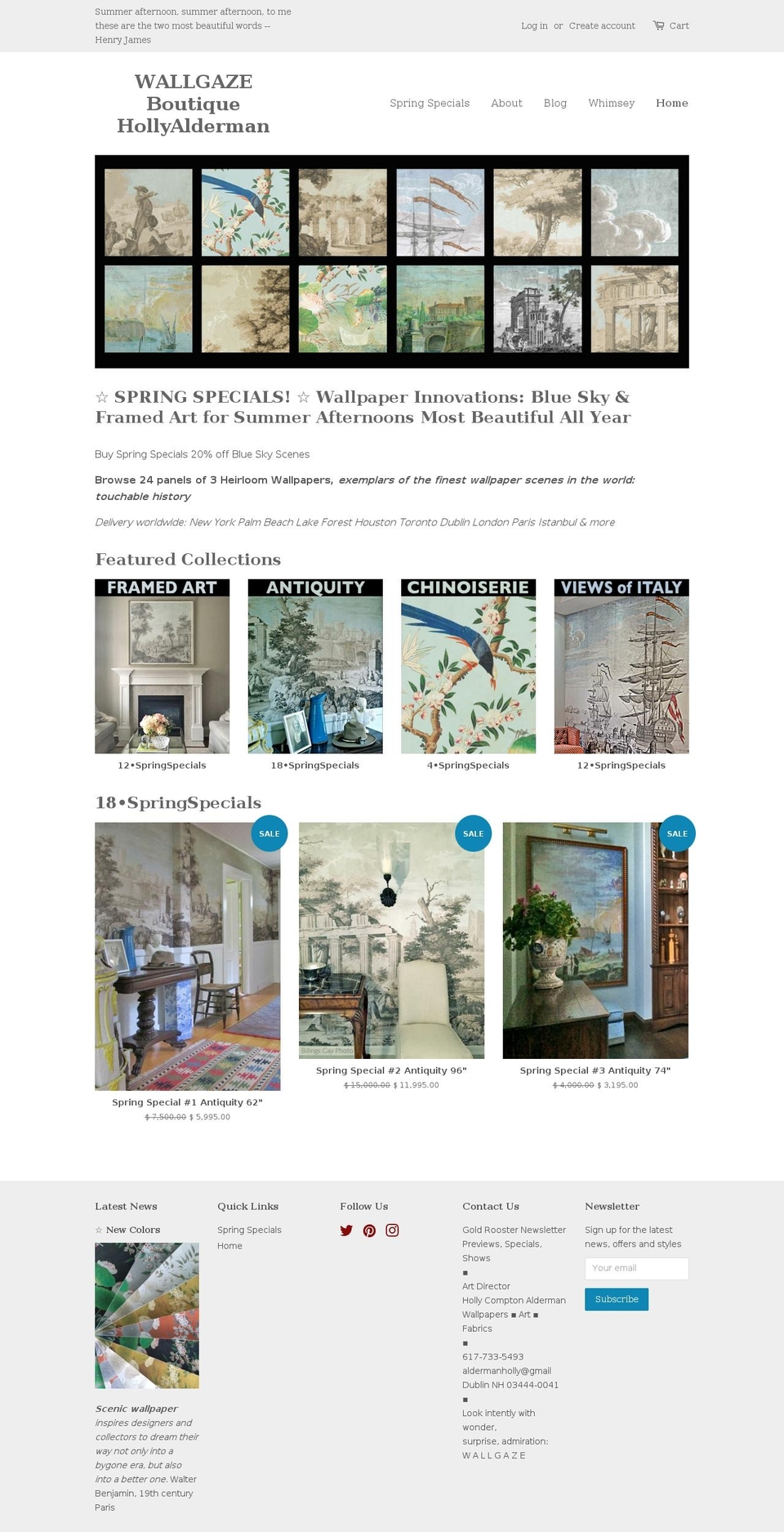 hollyalderman.com shopify website screenshot