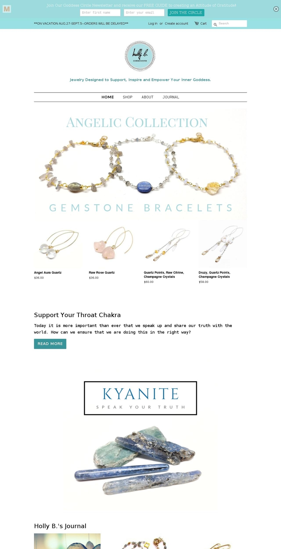 hollybdesigns.com shopify website screenshot