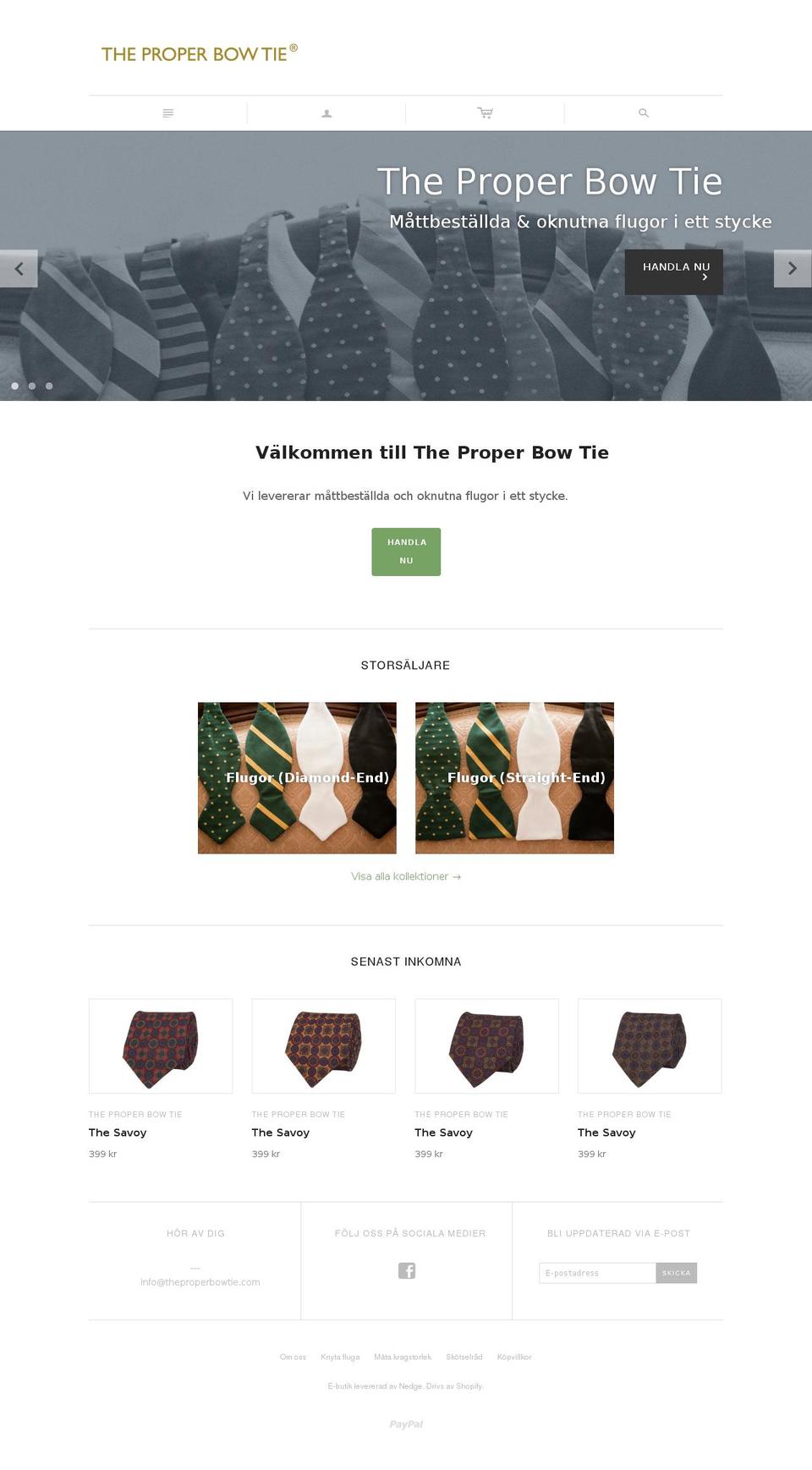 The Proper Bow Tie Shopify theme site example hollybrolly.com