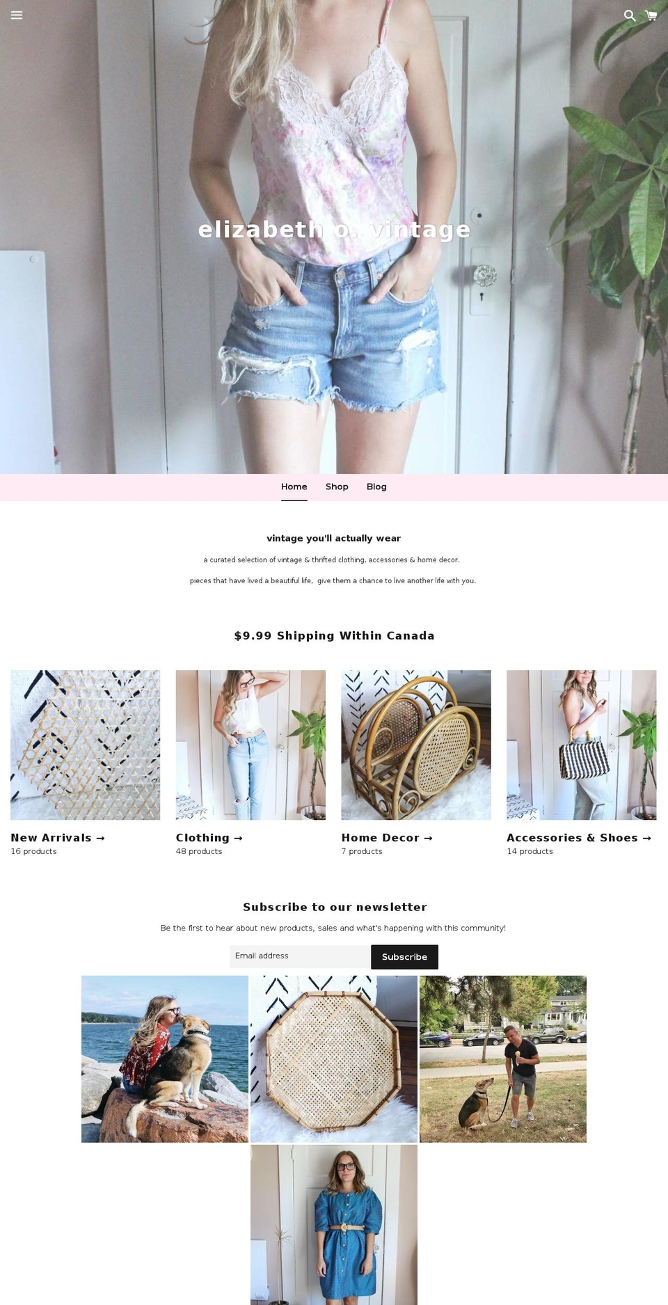 hollyelizabetho.com — Shopify storefront screenshot