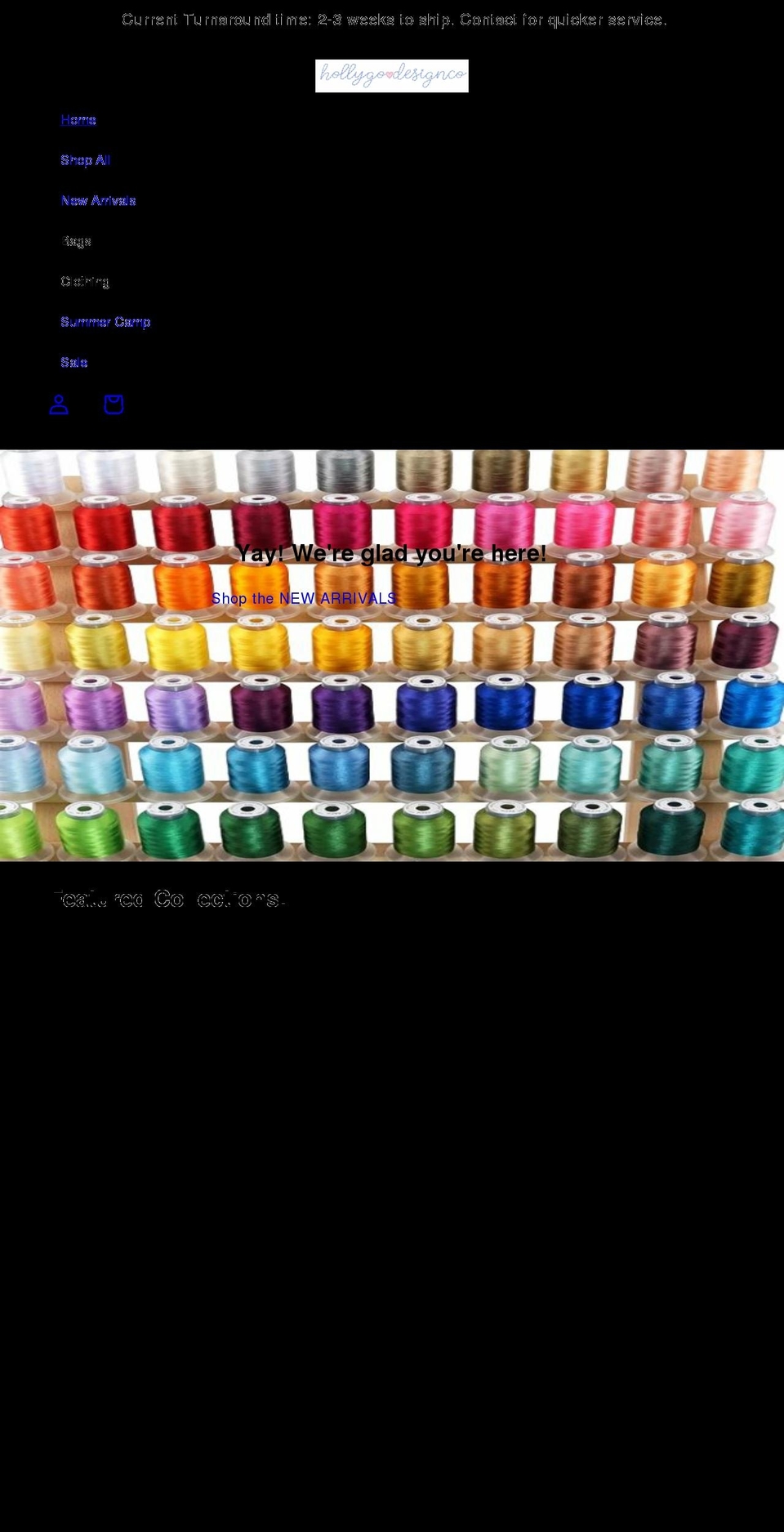 hollygodesignco.com shopify website screenshot
