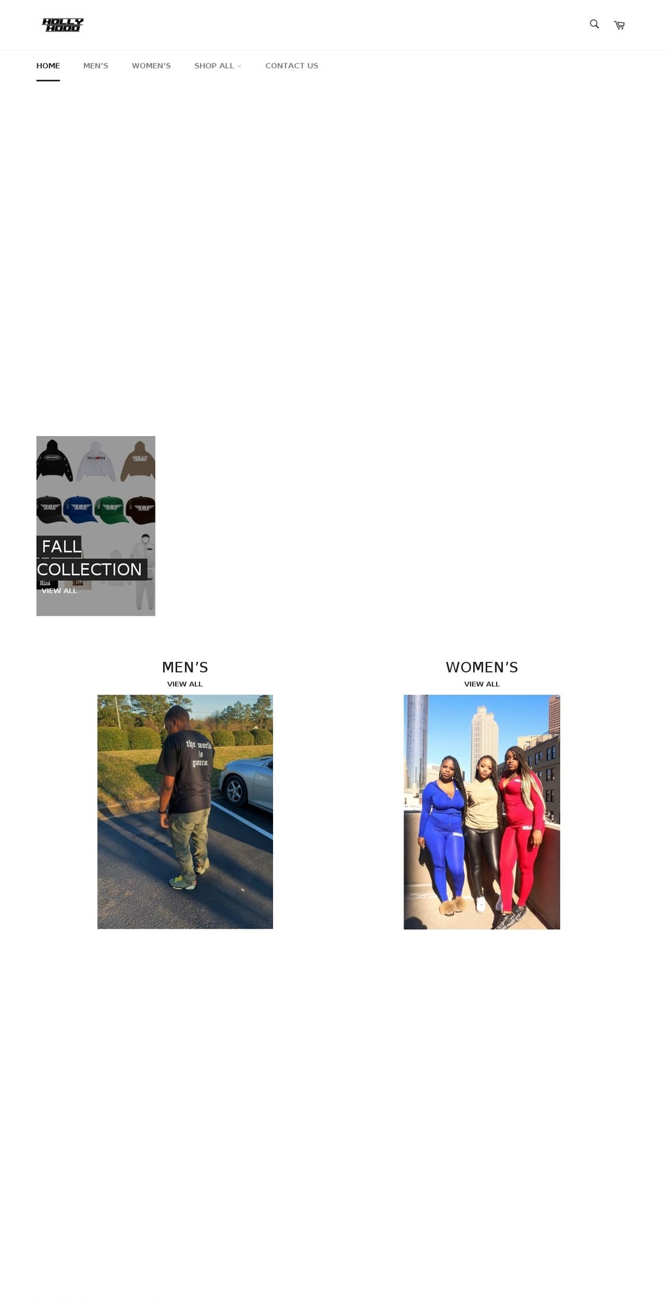 hollyhoodapparel.com shopify website screenshot