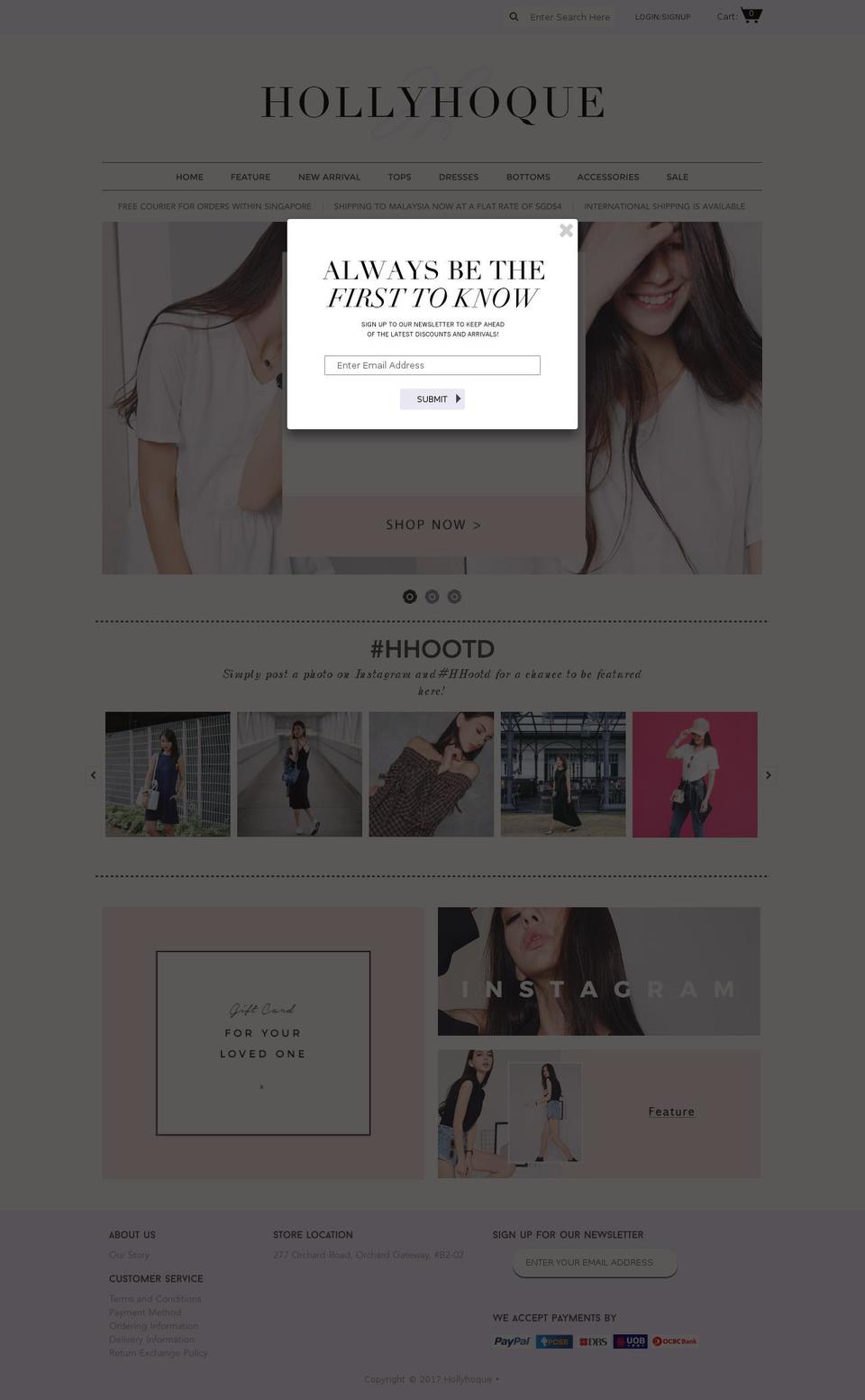 hollyhoque.com shopify website screenshot