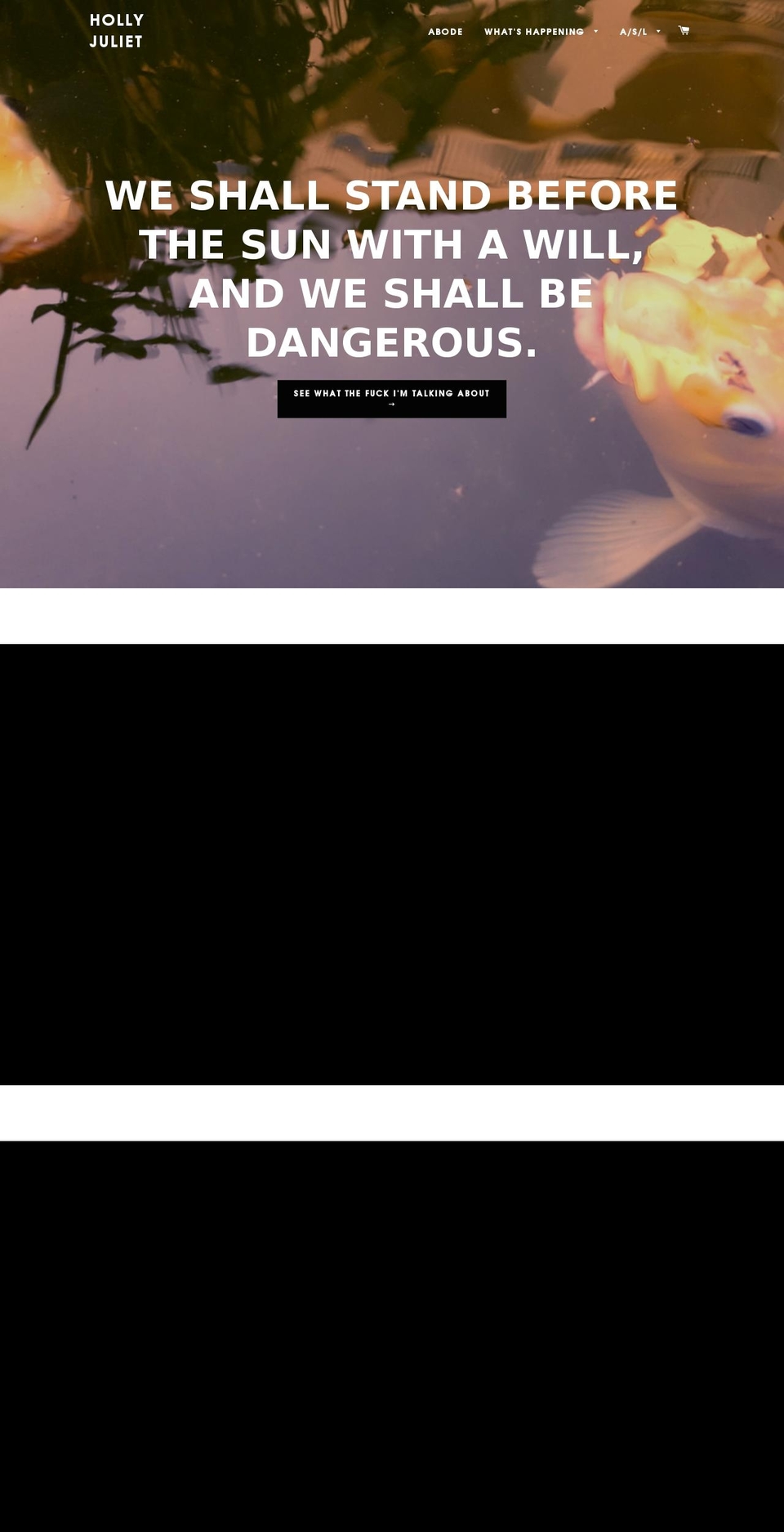 hollyjuliet.com shopify website screenshot