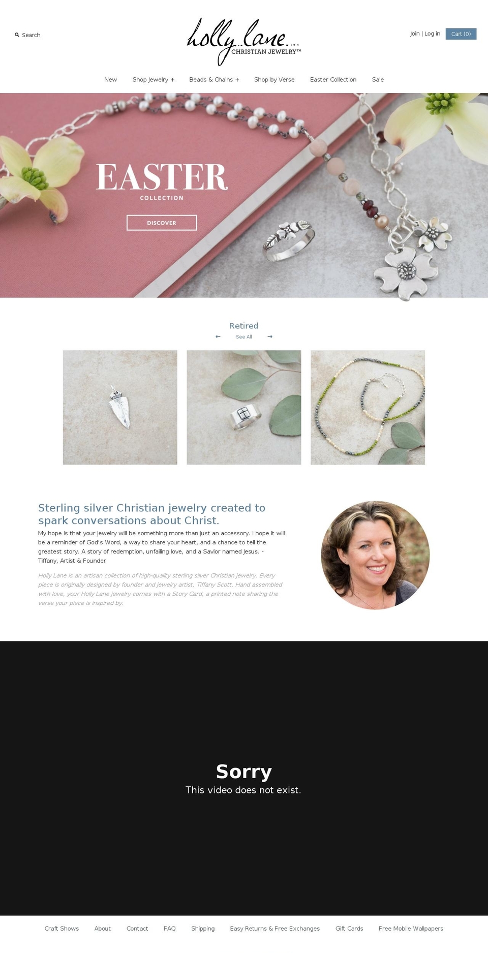 hollylanejewelry.com shopify website screenshot