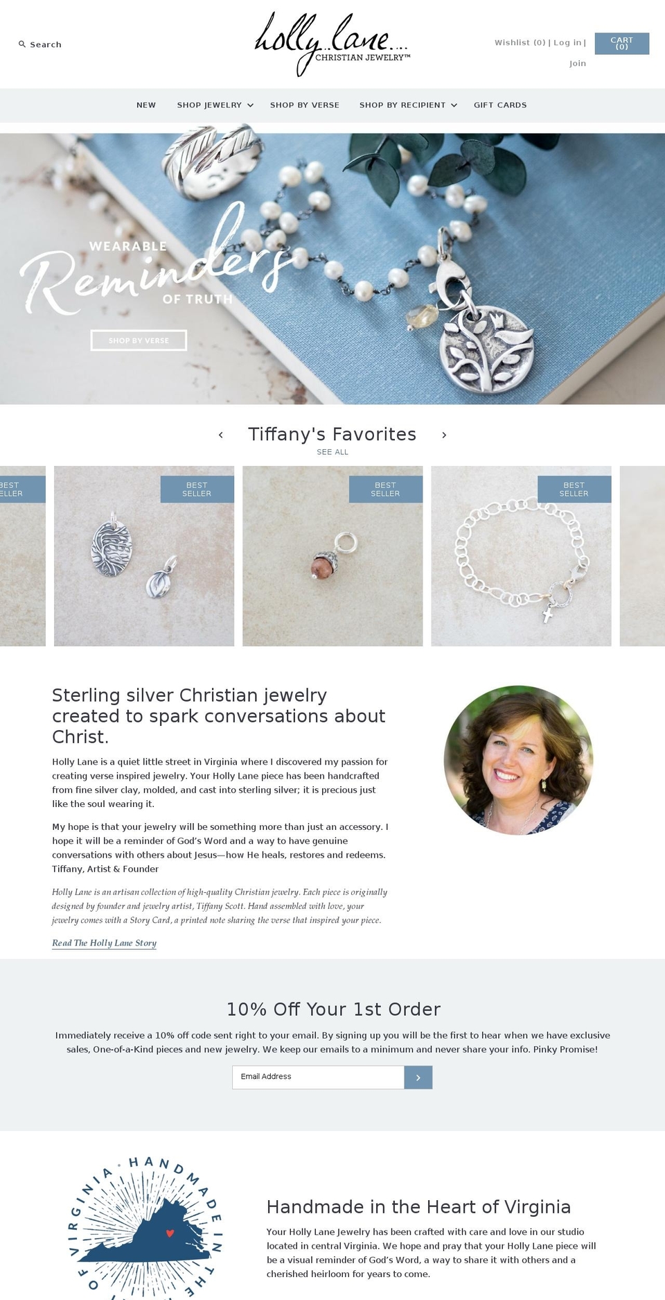 hollylanejewelry.net shopify website screenshot