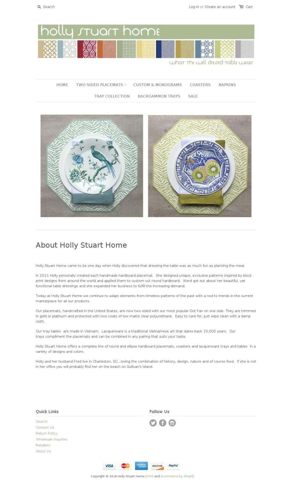 hollystuarthome.com shopify website screenshot