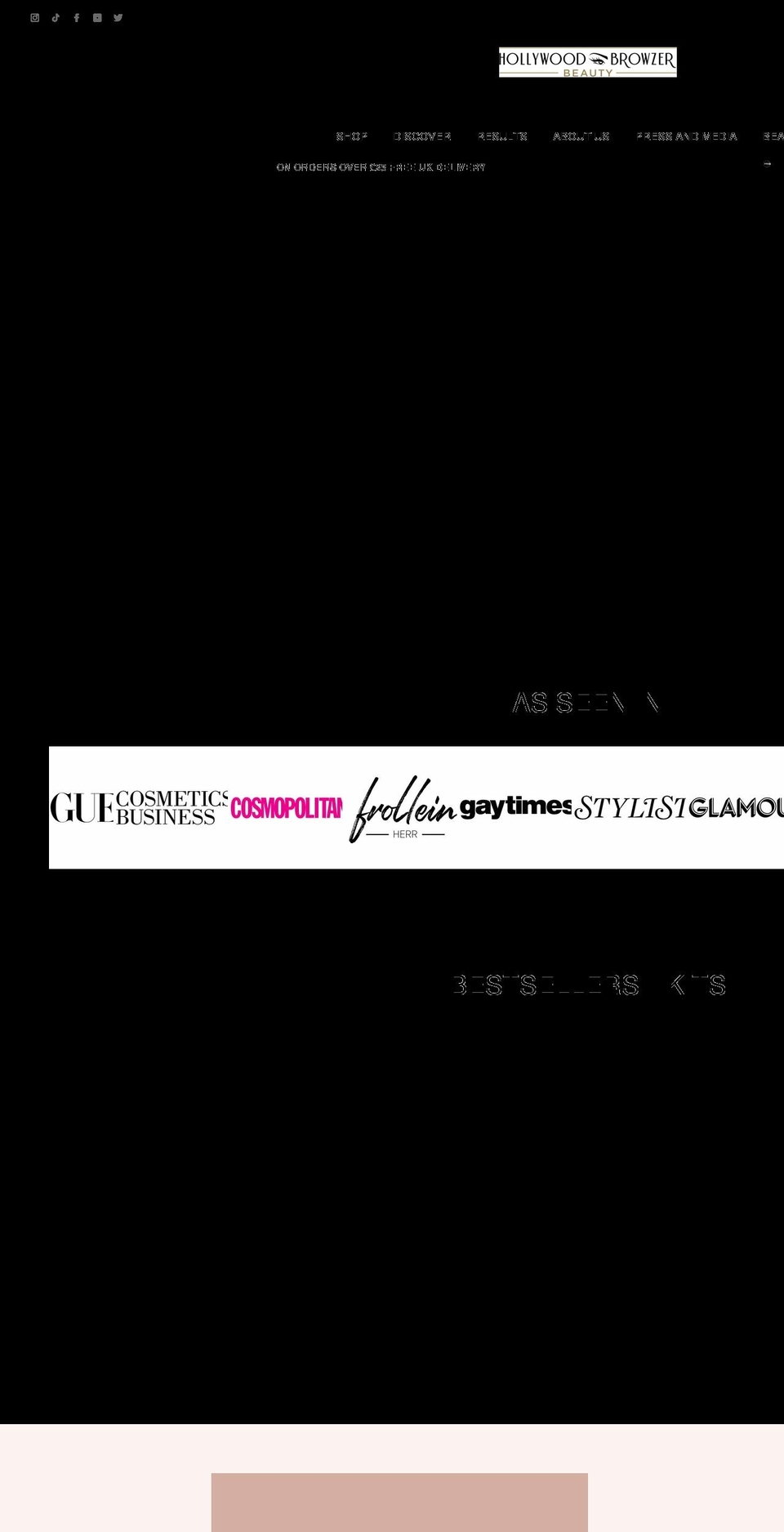 hollywoodbrowzer.com shopify website screenshot