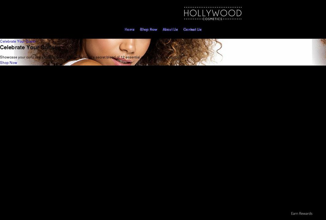 hollywoodcosmetics.com shopify website screenshot