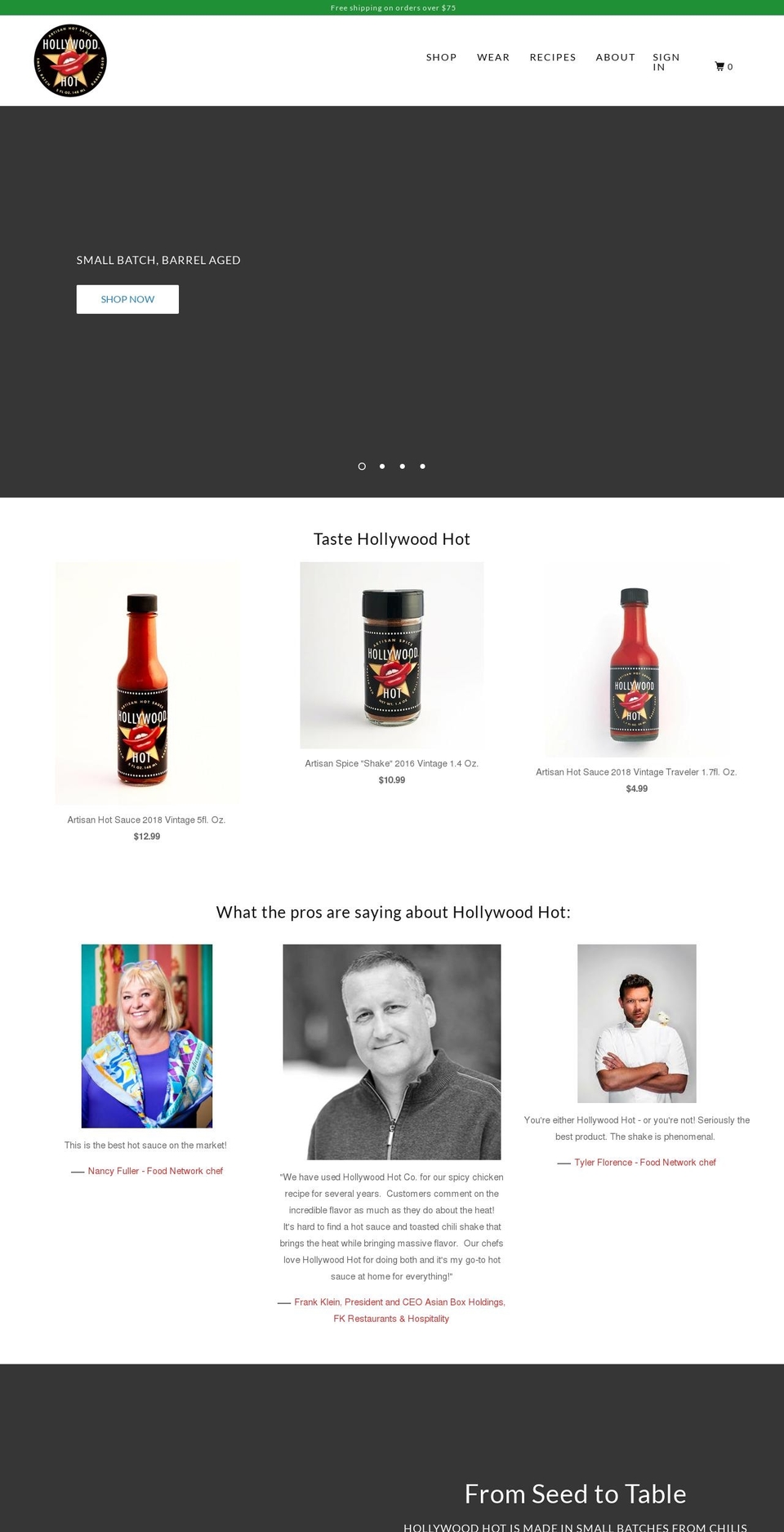 hollywoodhot.co shopify website screenshot