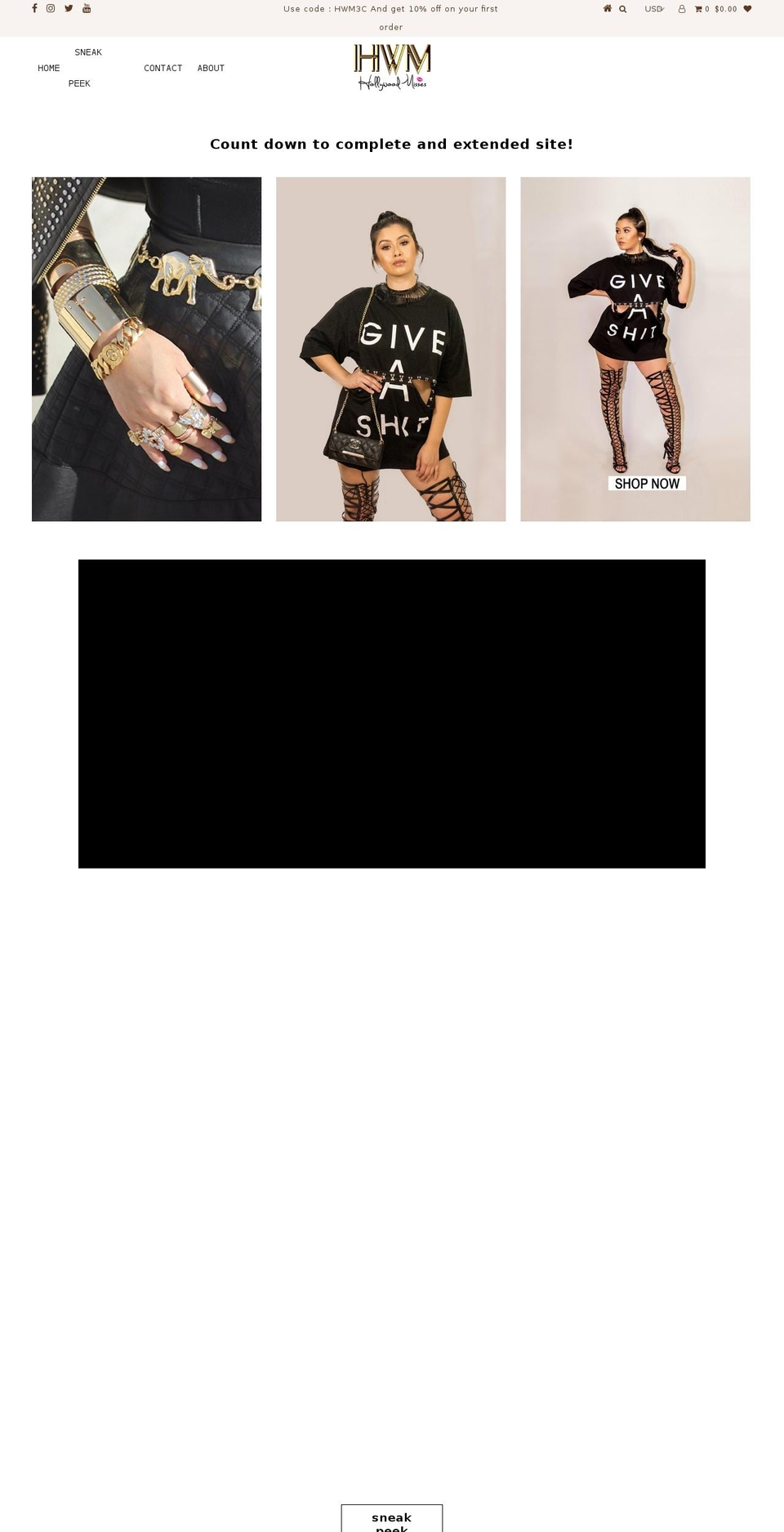 hollywoodmisses.com — Shopify storefront screenshot