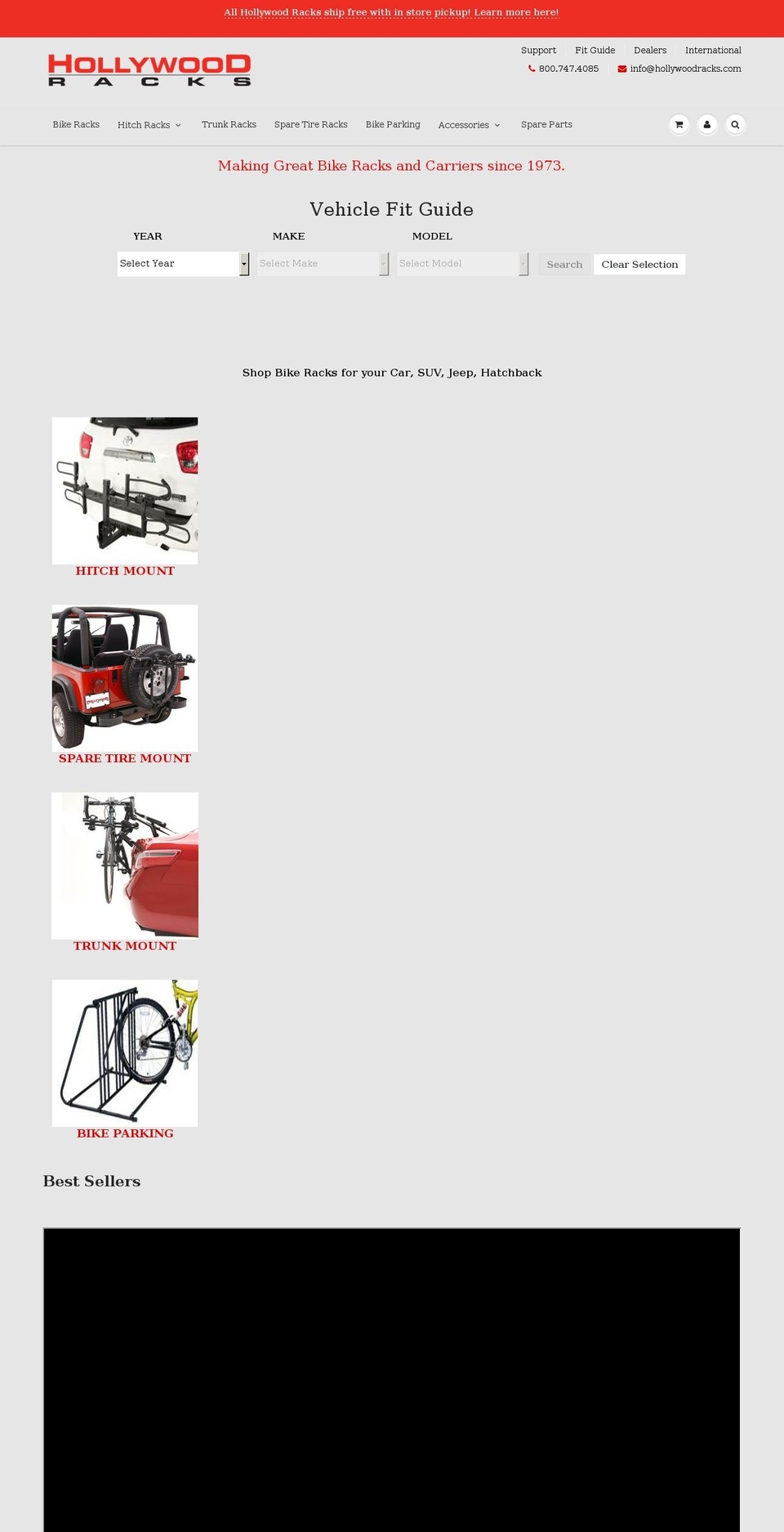 hollywoodracks.com shopify website screenshot