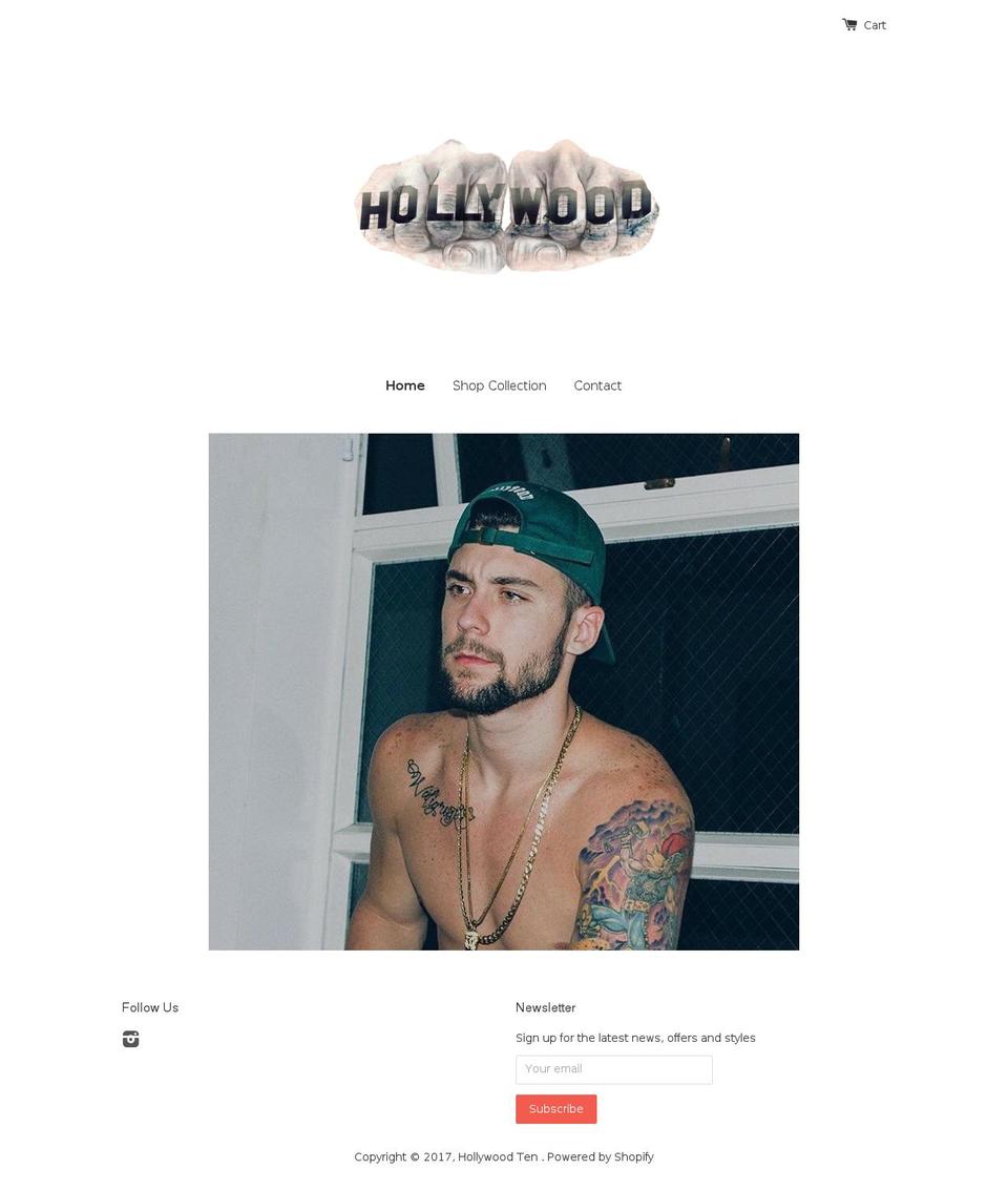 hollywoodtenla.com shopify website screenshot