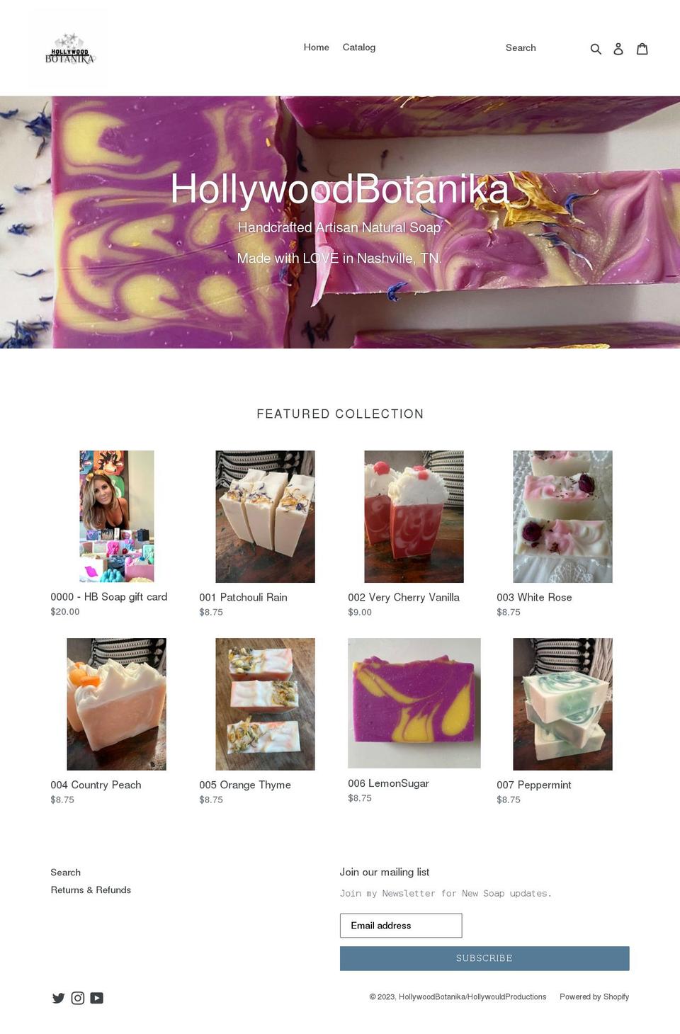 hollywould-productions.myshopify.com shopify website screenshot