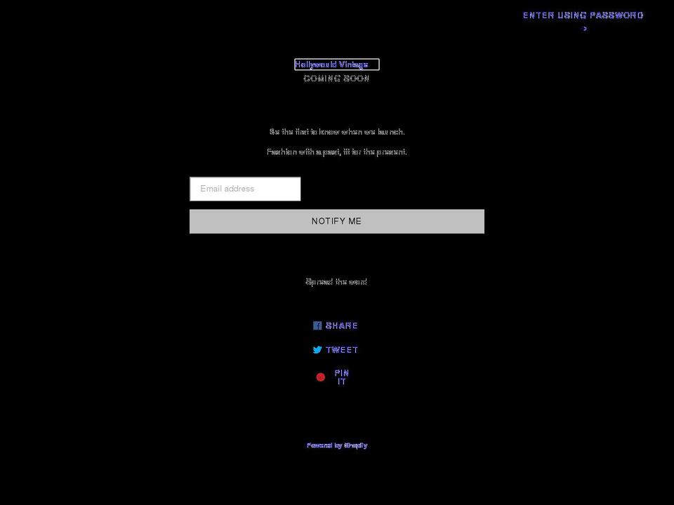 hollywouldvintage.com shopify website screenshot
