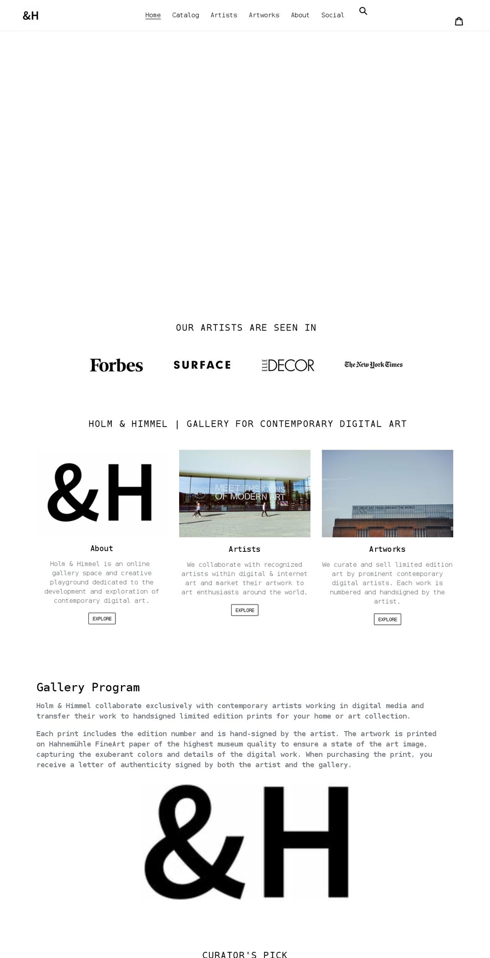 holmandhimmel.com shopify website screenshot
