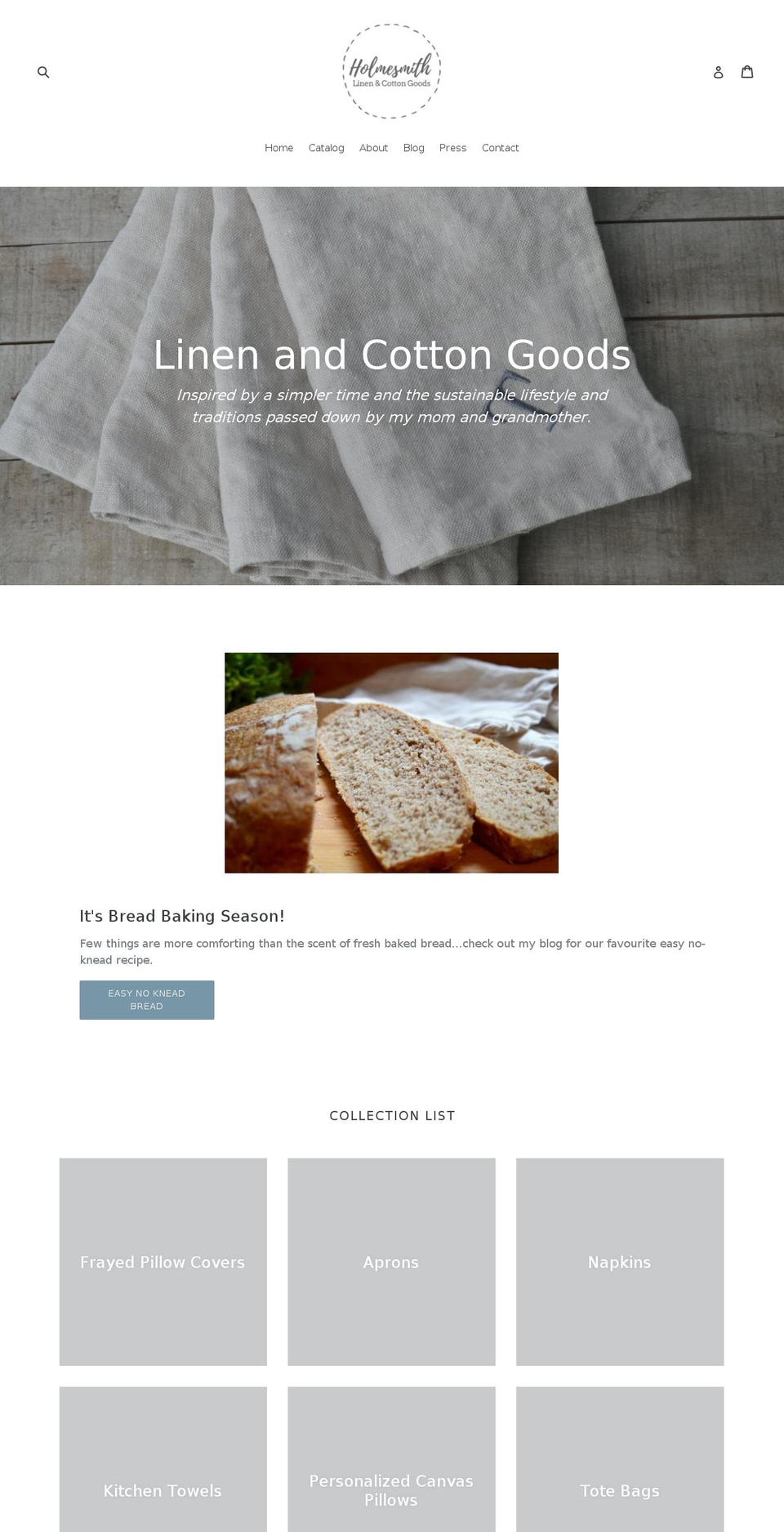 holmesmith.ca shopify website screenshot
