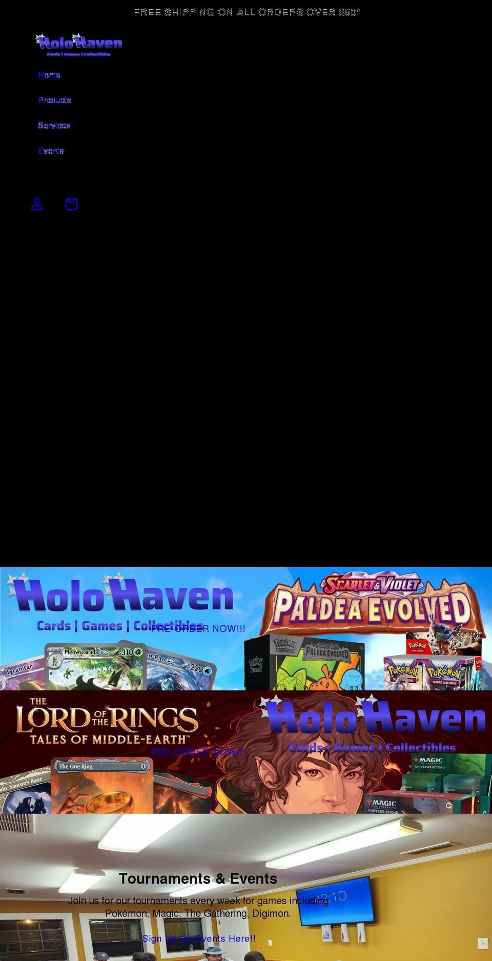 holohaven.com shopify website screenshot