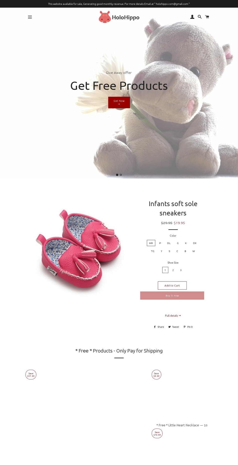 holohippo.com — Shopify storefront screenshot