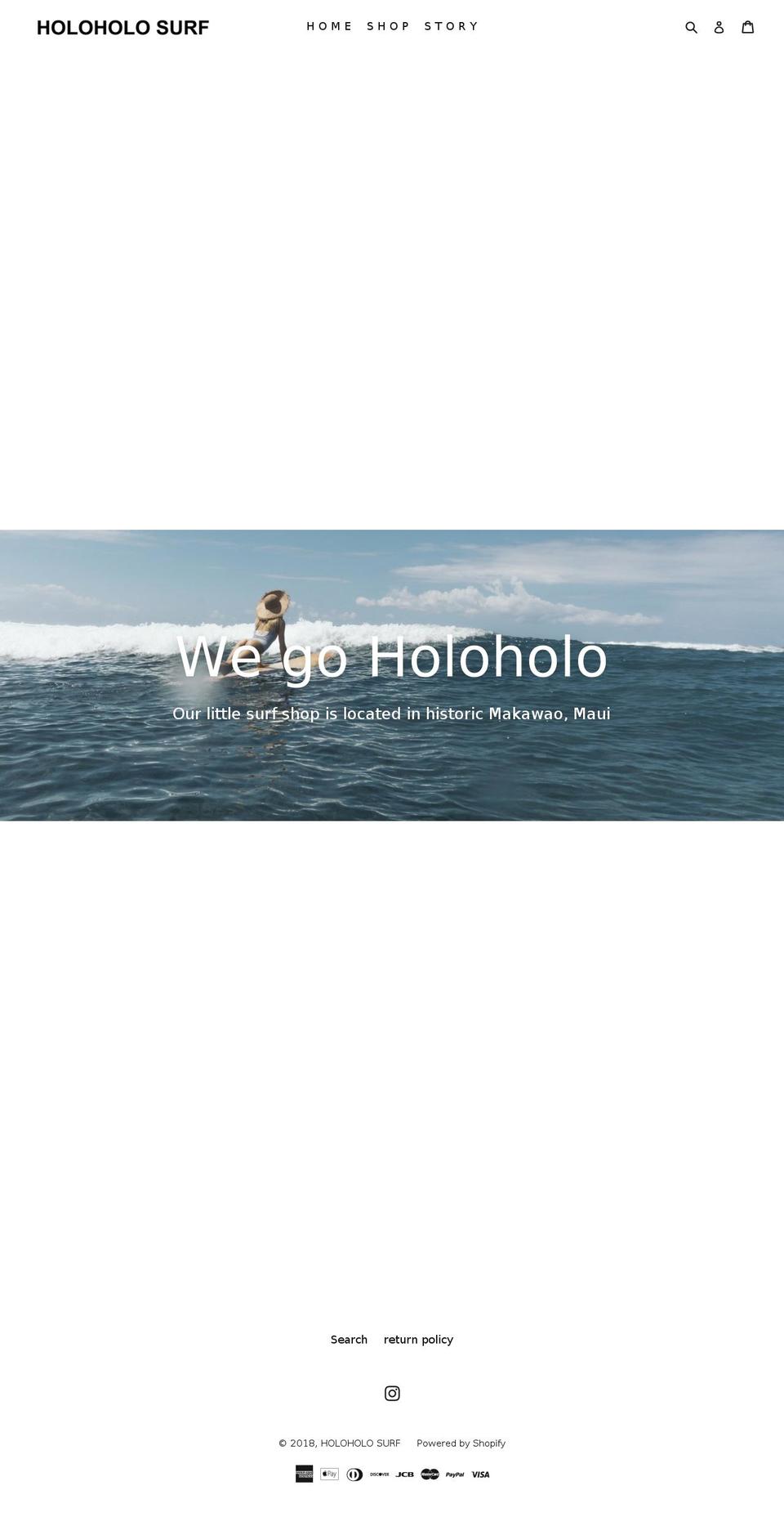 holoholosurf.com shopify website screenshot