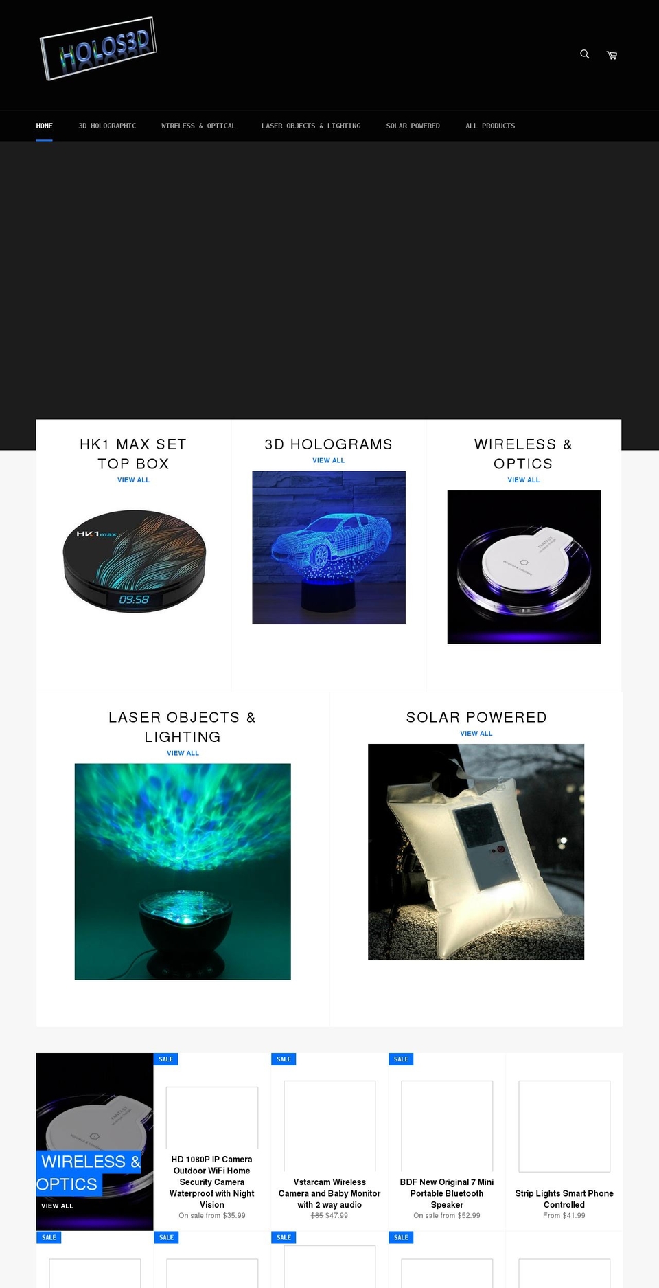 holos3d.com shopify website screenshot