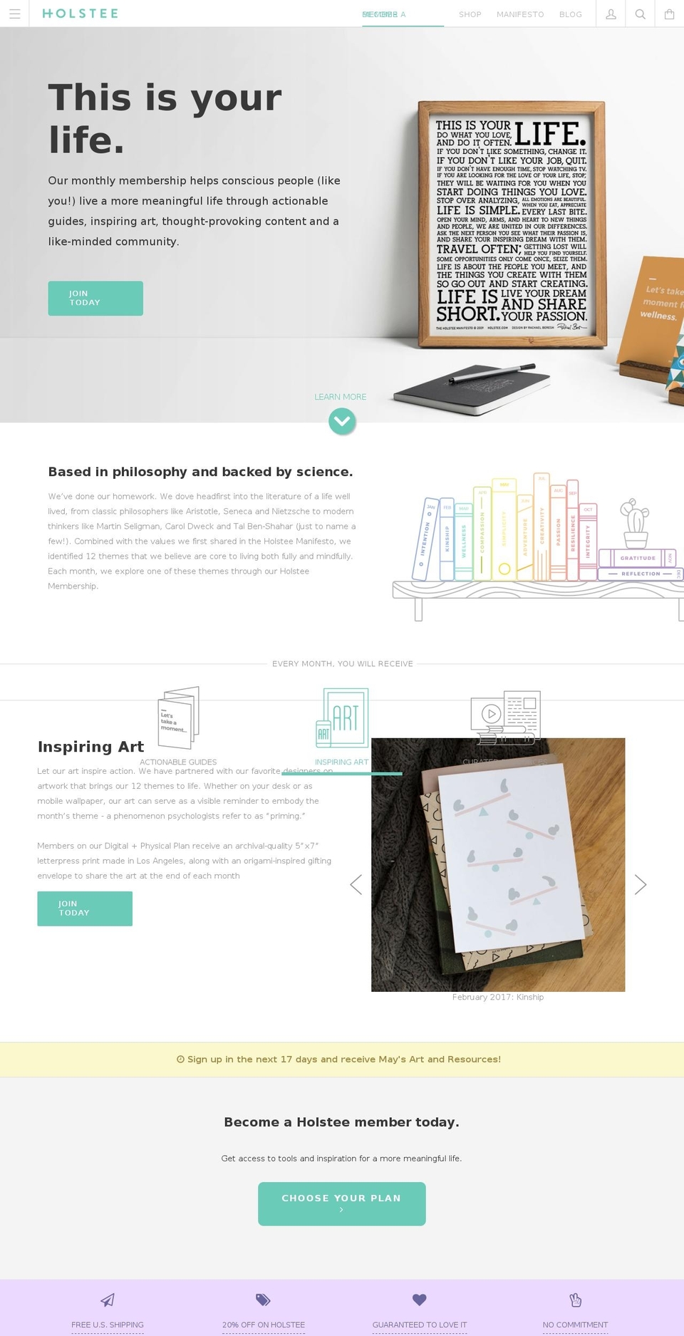 Soren V. - Aug th,  Kit u Cart Updates Shopify theme site example holstee.myshopify.com