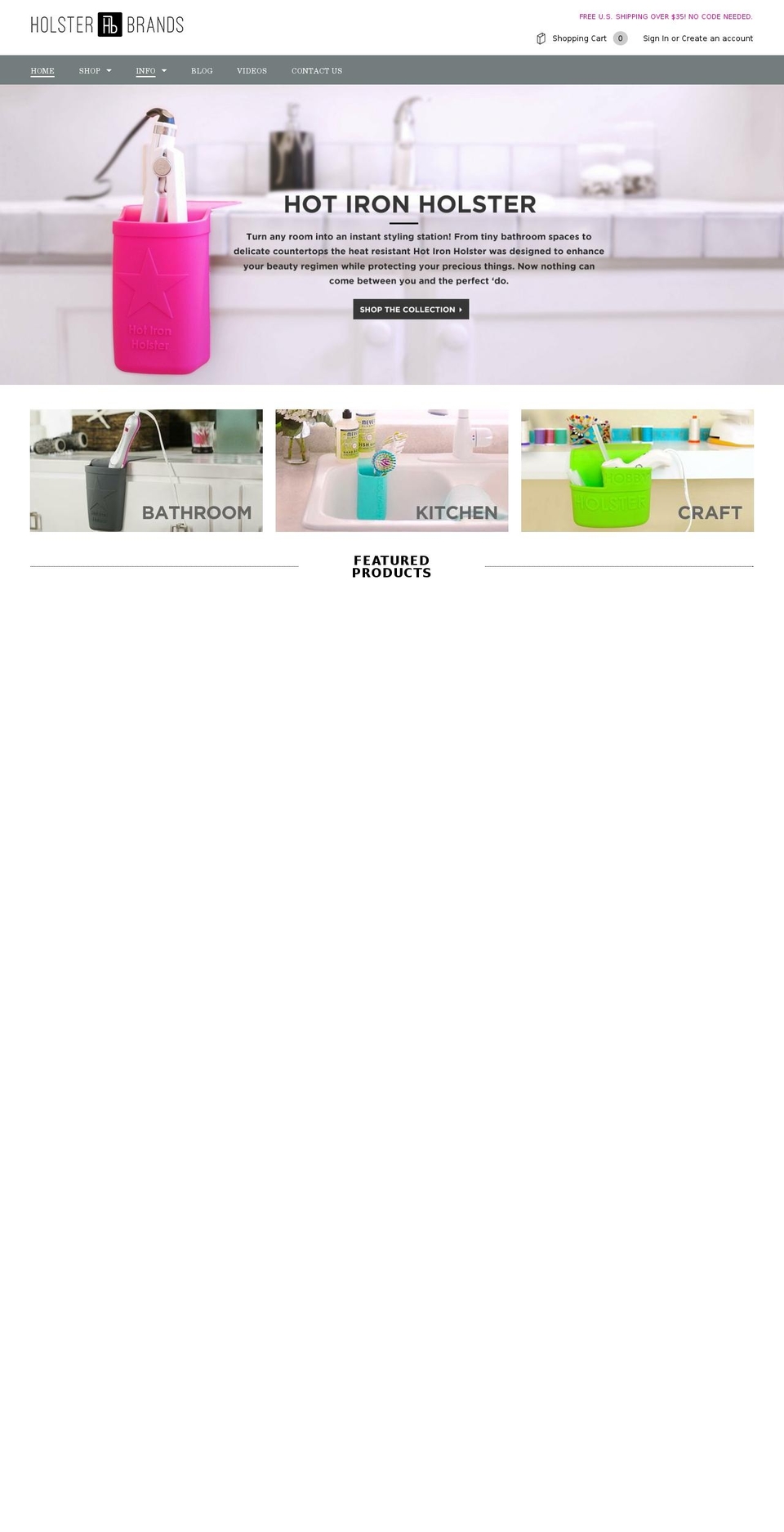 holsterbrands.us shopify website screenshot