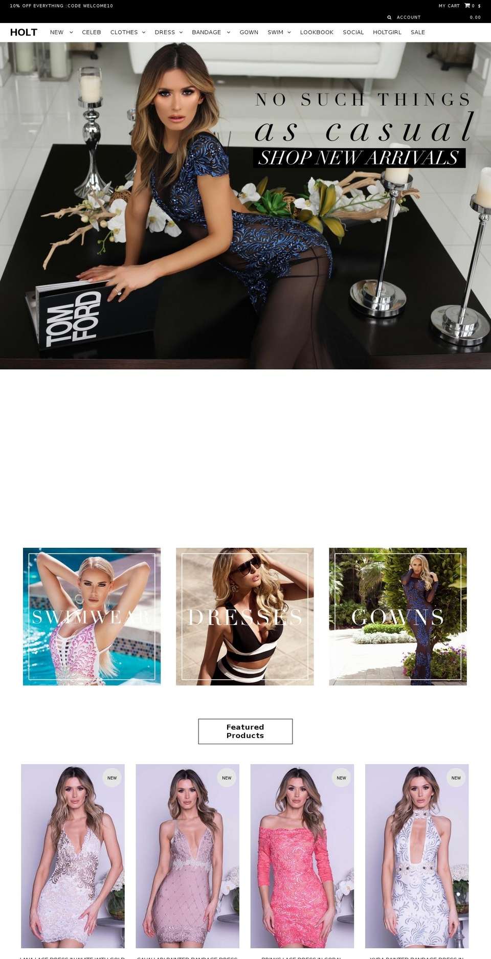 holtmiamidress.com shopify website screenshot