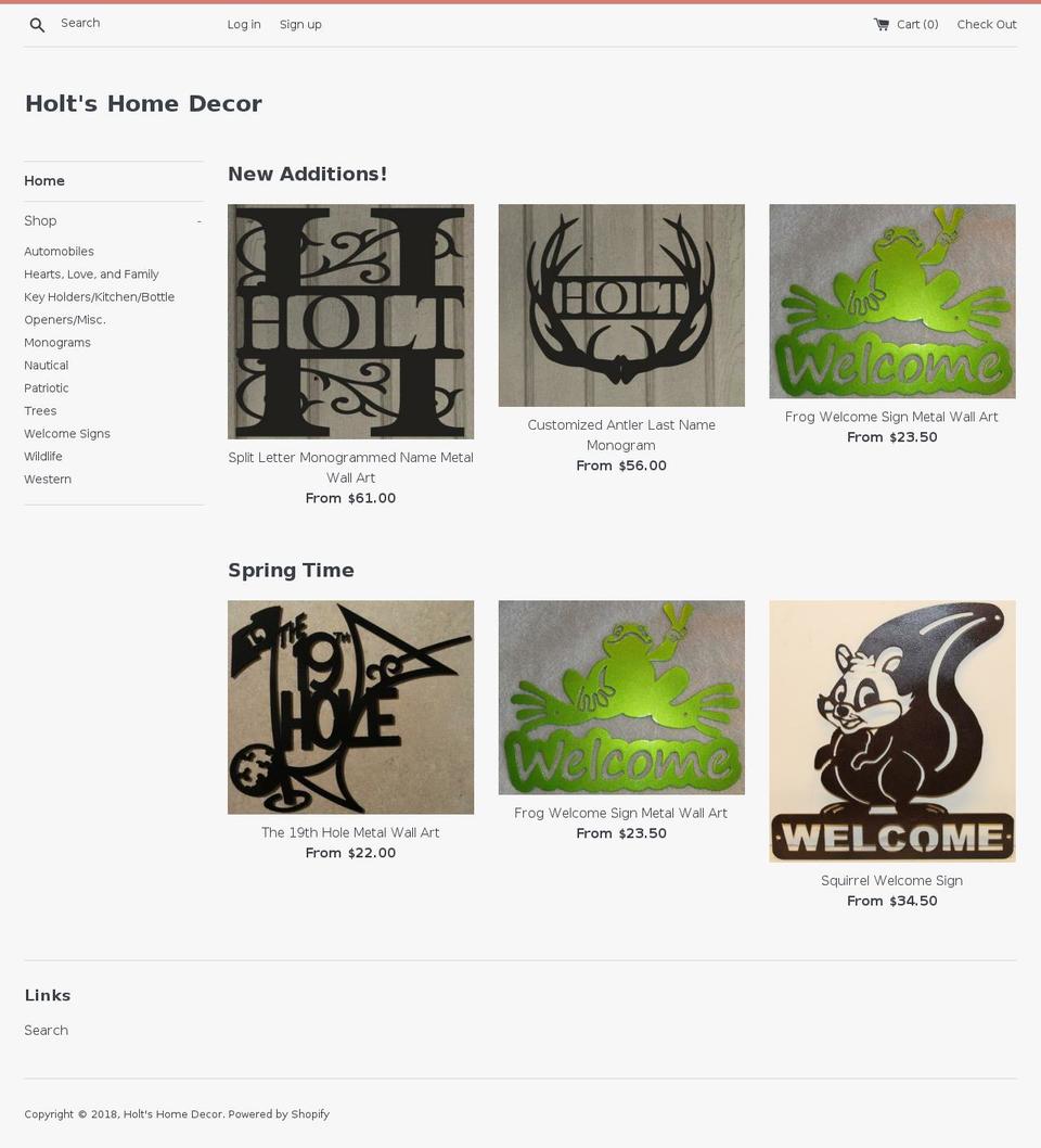 holtshomedecor.com — Shopify storefront screenshot