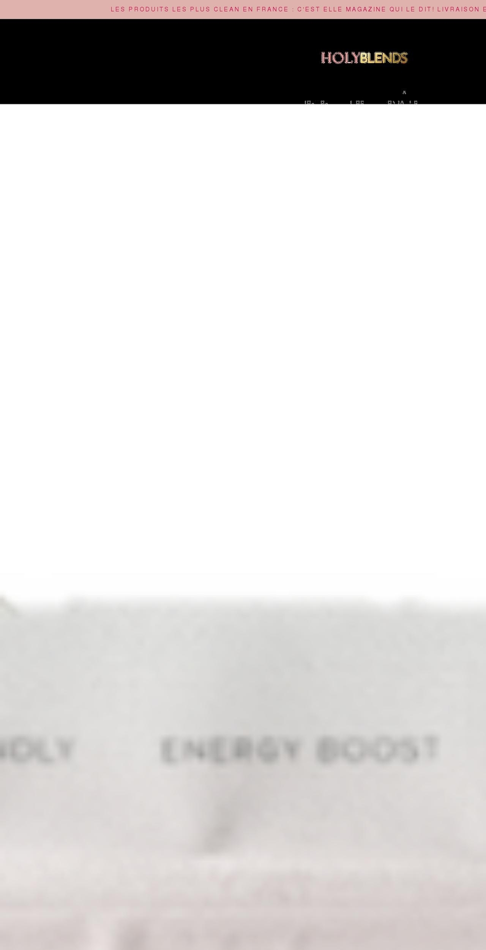 holy-blends.com shopify website screenshot