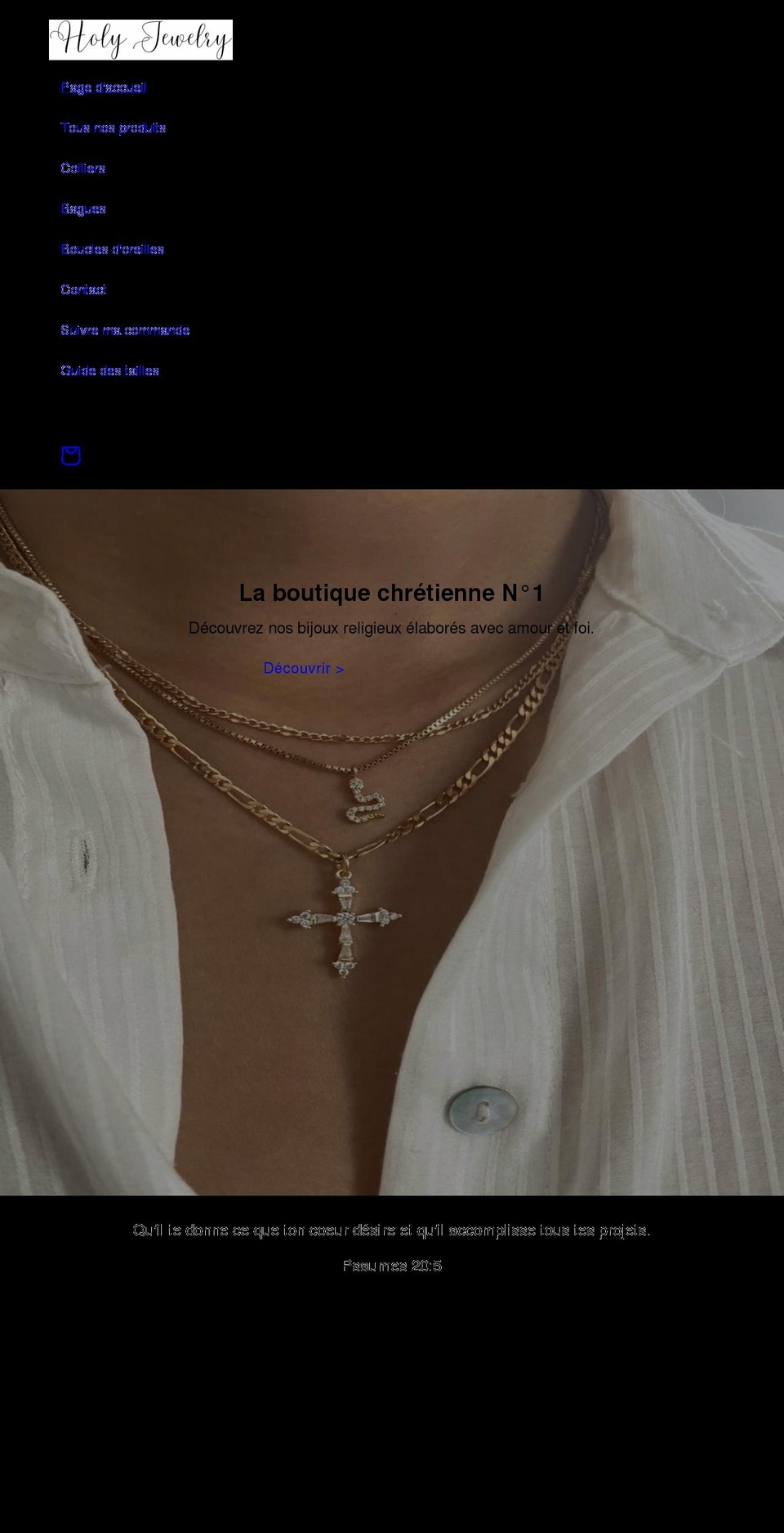 holy-jewelry.com shopify website screenshot