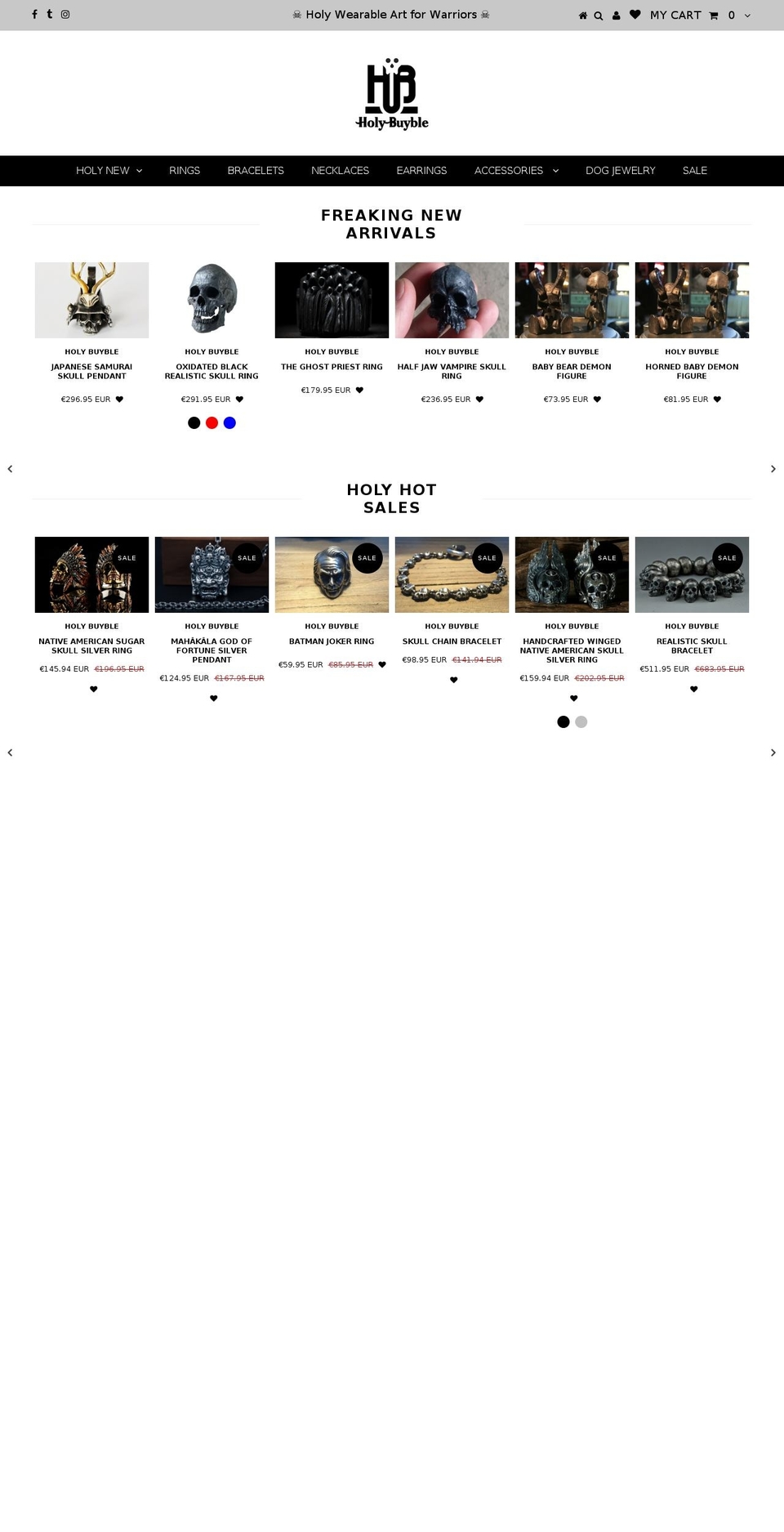 holybuyble.com shopify website screenshot