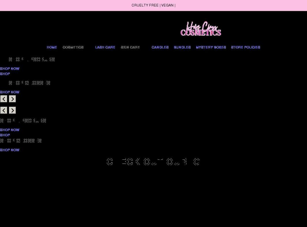 holyclasscosmetics.com shopify website screenshot