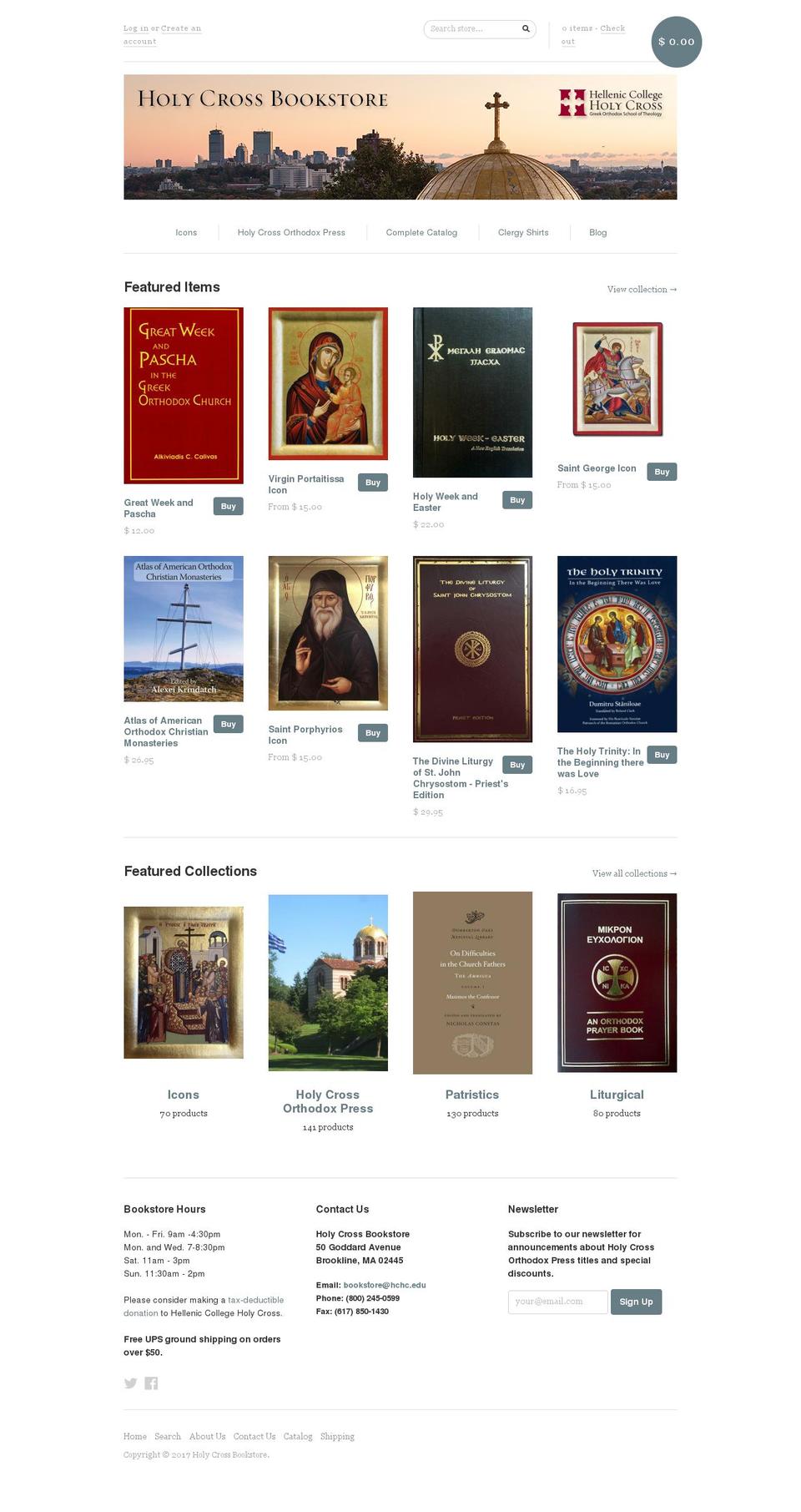 holycrossbookstore.com shopify website screenshot